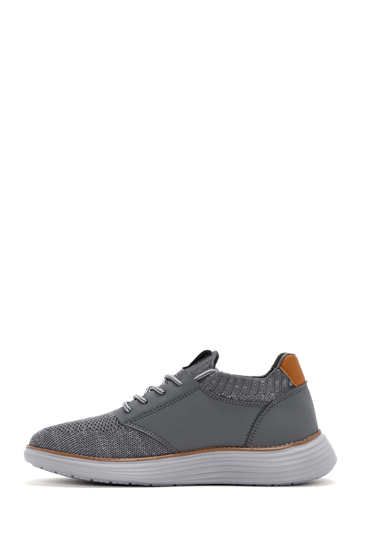 Erkek Gri Kumaş Sneaker - Image 2