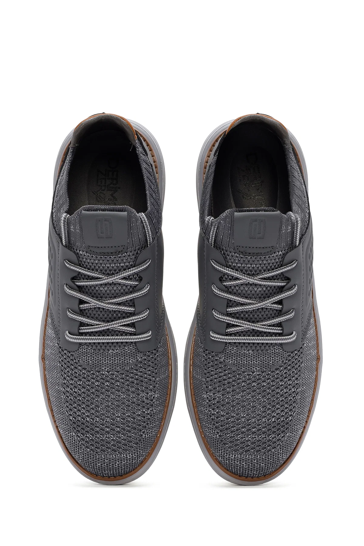 Erkek Gri Kumaş Sneaker - Image 7