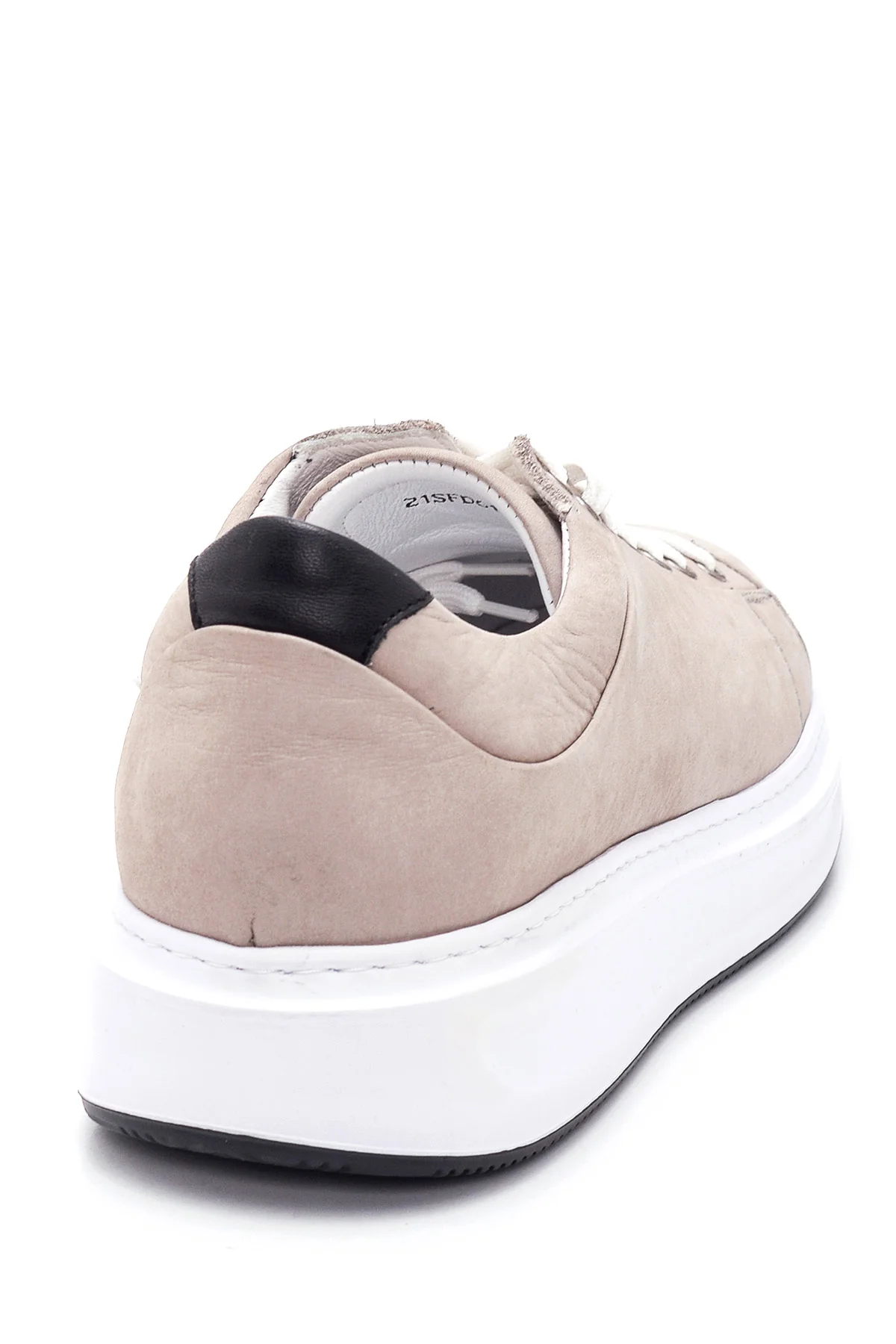 Erkek Gri Nubuk Deri Sneaker - Image 5