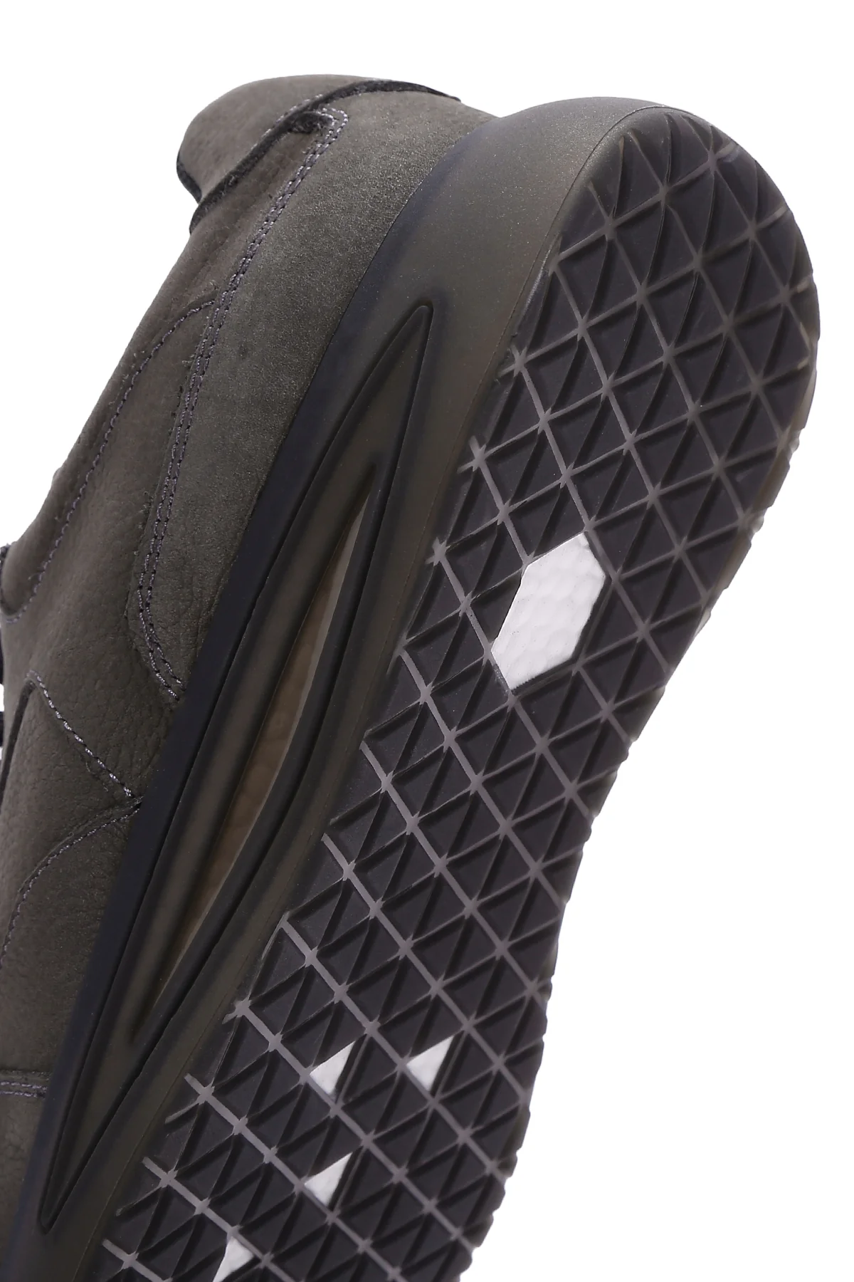 Erkek Gri Nubuk Deri Sneaker - Image 8