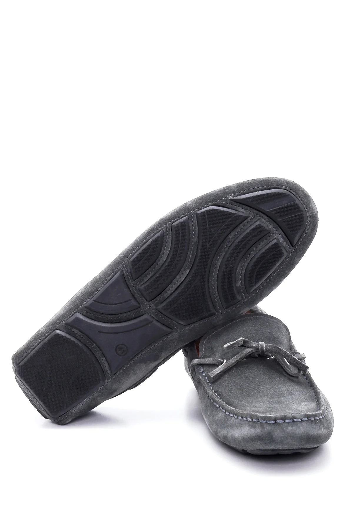 Erkek Gri Süet Deri Casual Loafer - Image 2