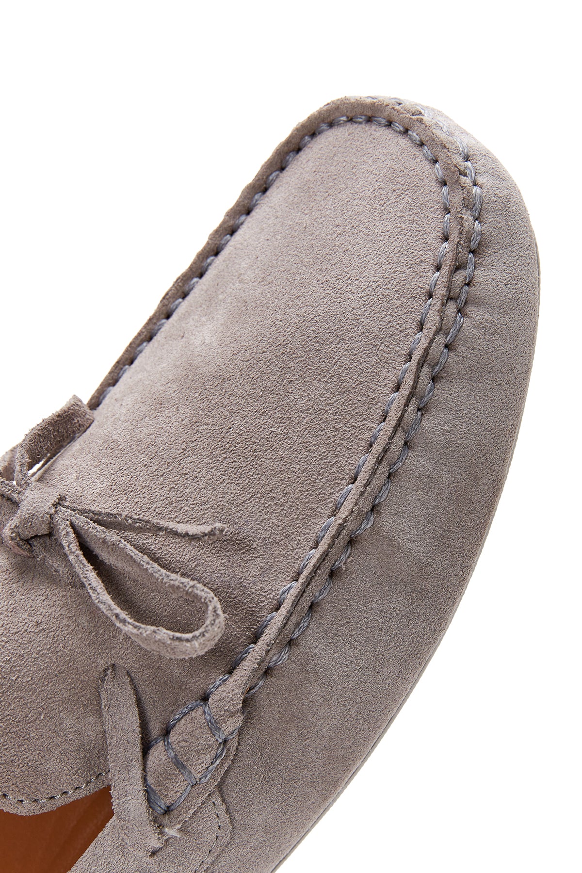 Erkek Gri Süet Deri Casual Loafer - Image 7