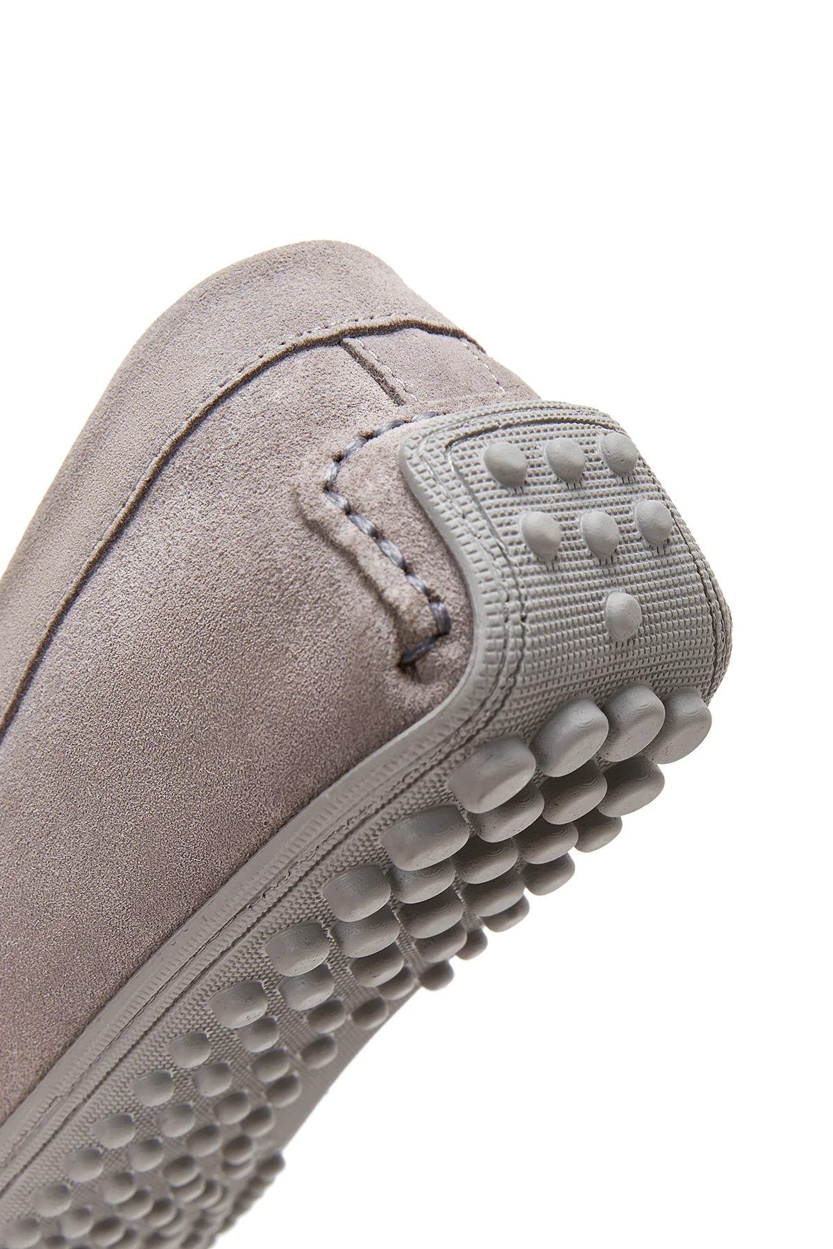 Erkek Gri Süet Deri Casual Loafer - Image 8