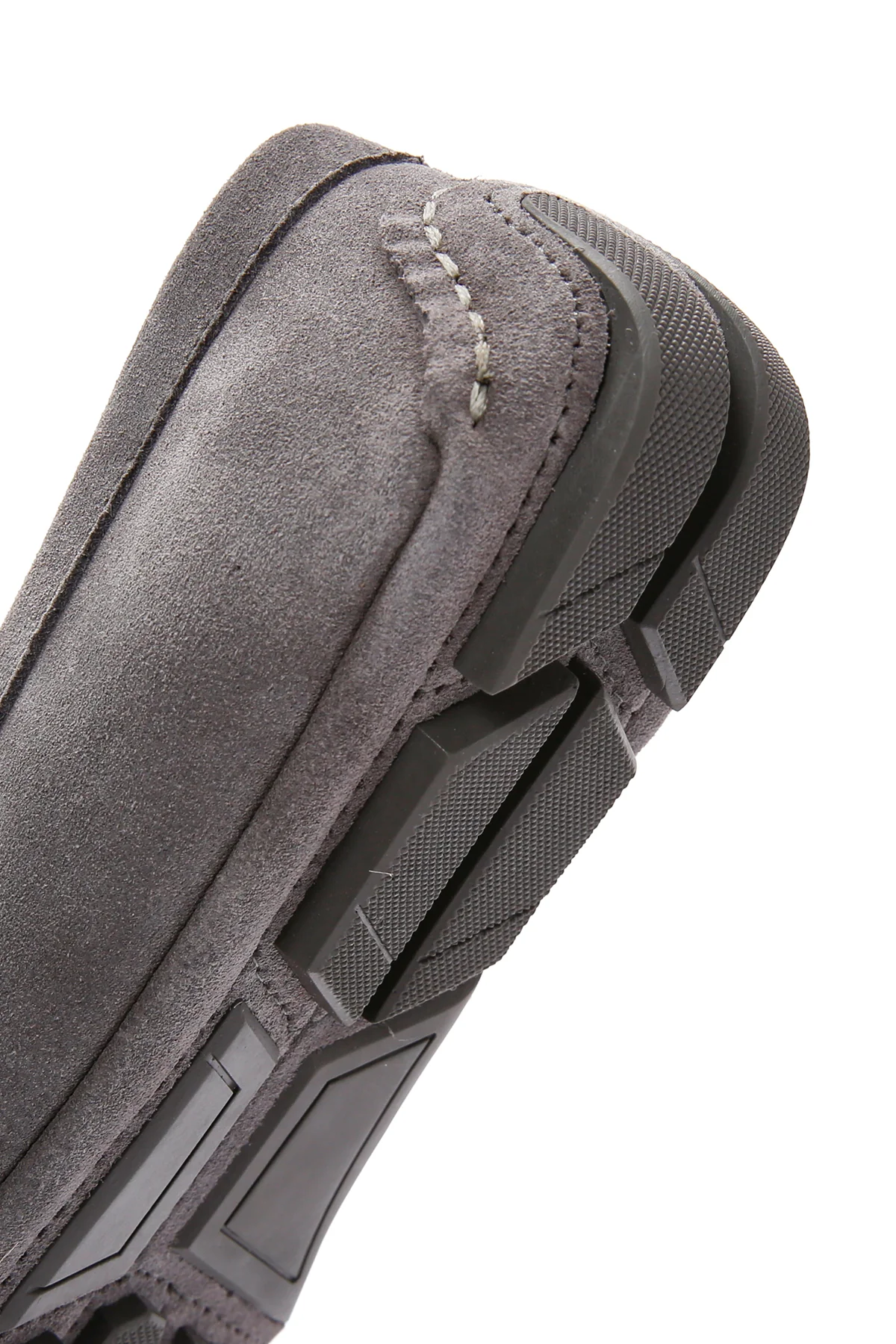 Erkek Gri Süet Deri Casual Loafer - Image 8