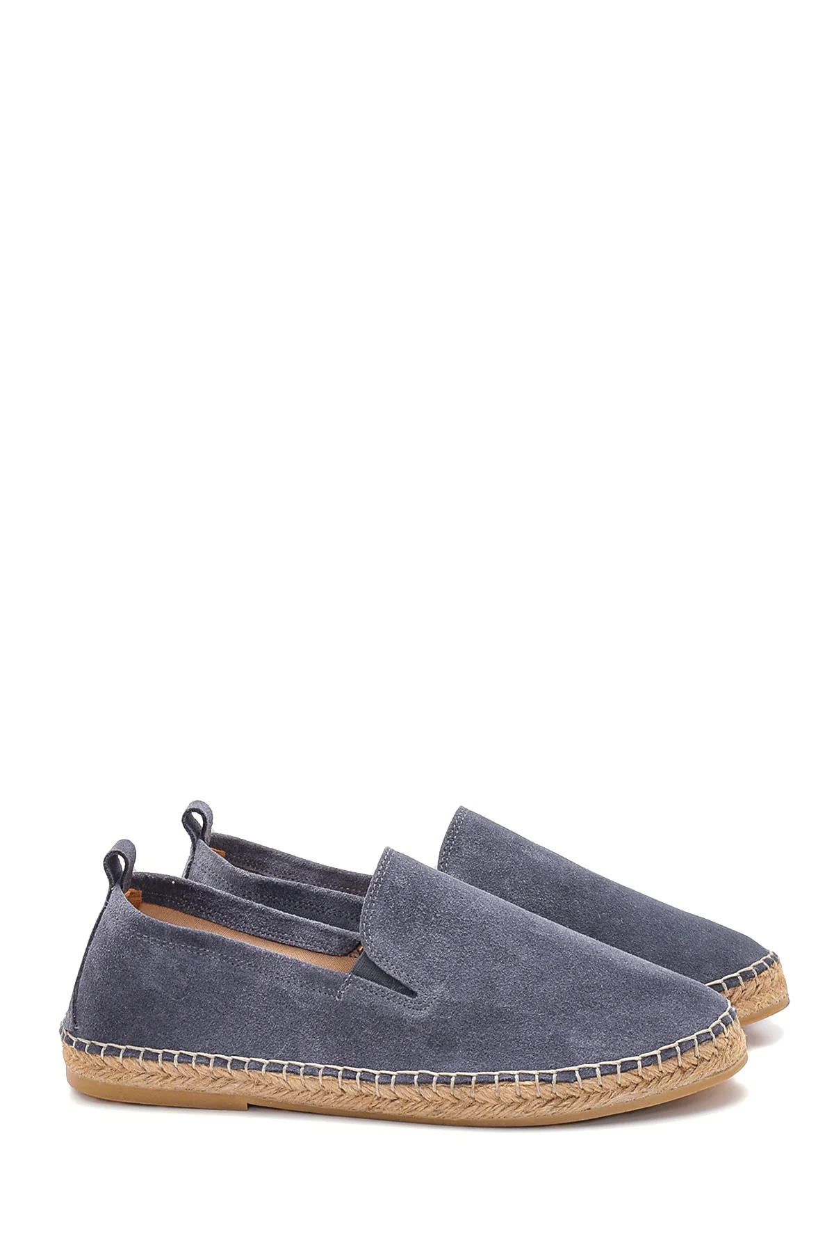 Erkek Gri Süet Deri Espadril - Image 3