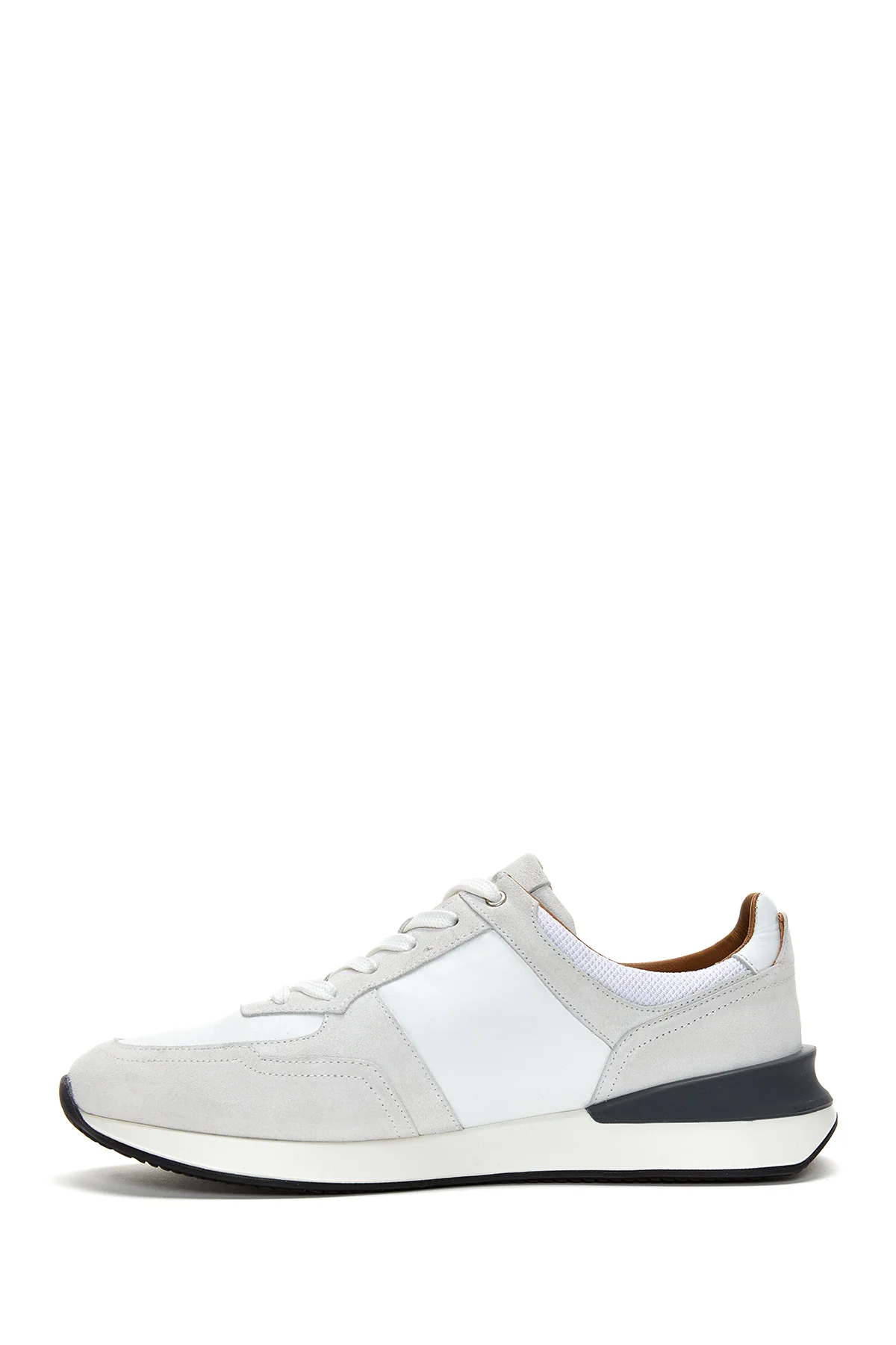 Erkek Gri Süet Deri Sneaker - Image 2