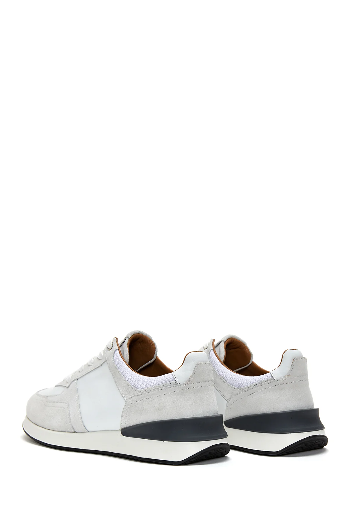 Erkek Gri Süet Deri Sneaker - Image 5