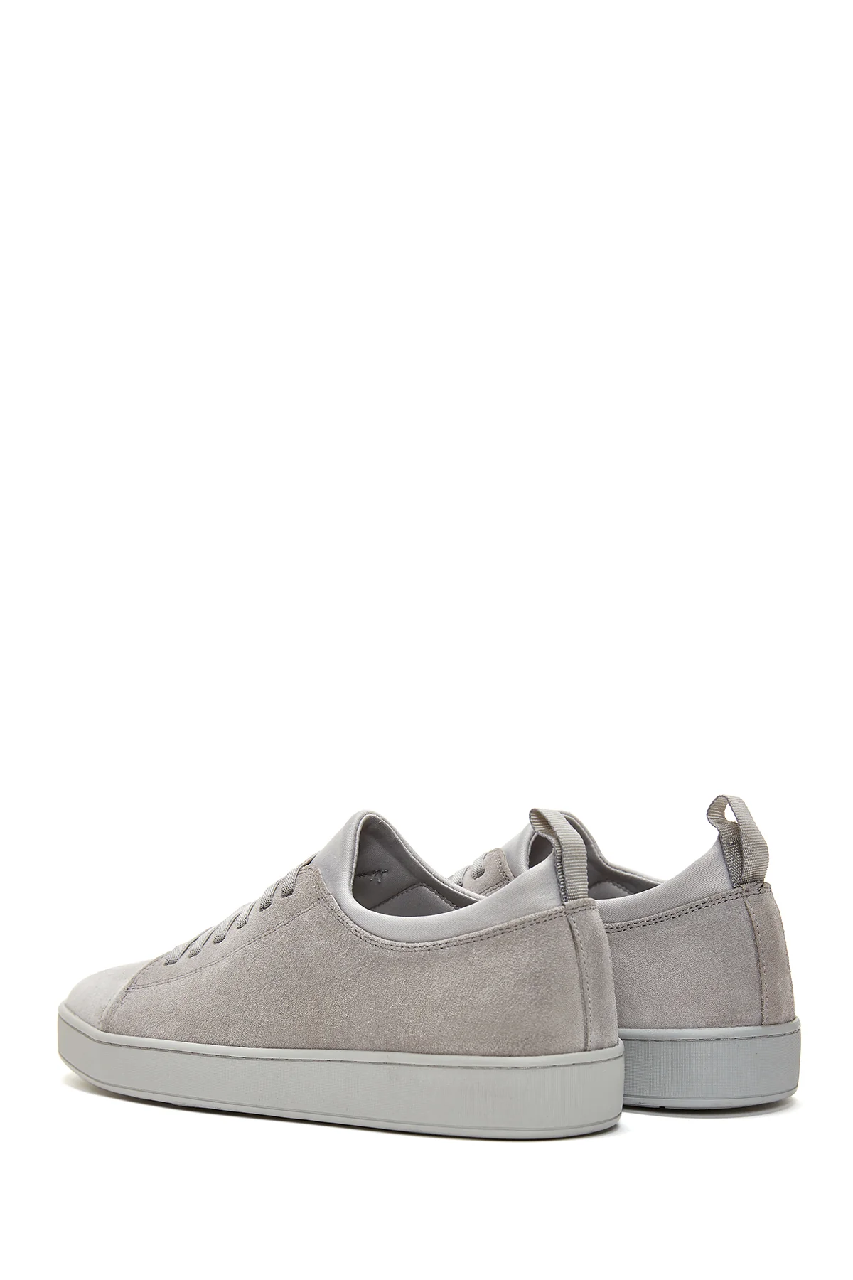 Erkek Gri Süet Deri Sneaker - Image 5