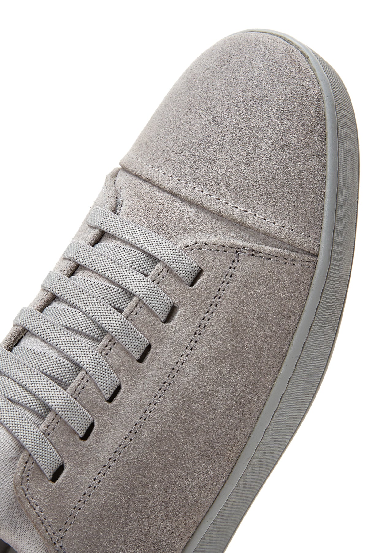 Erkek Gri Süet Deri Sneaker - Image 7
