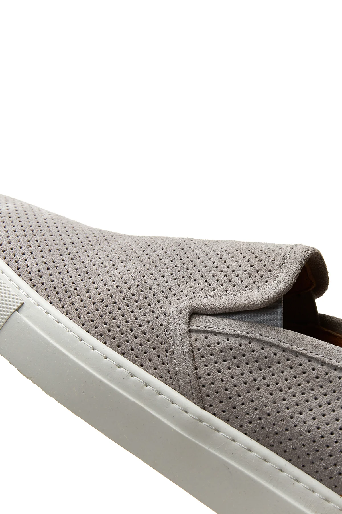 Erkek Gri Süet Deri Spor Loafer - Image 8