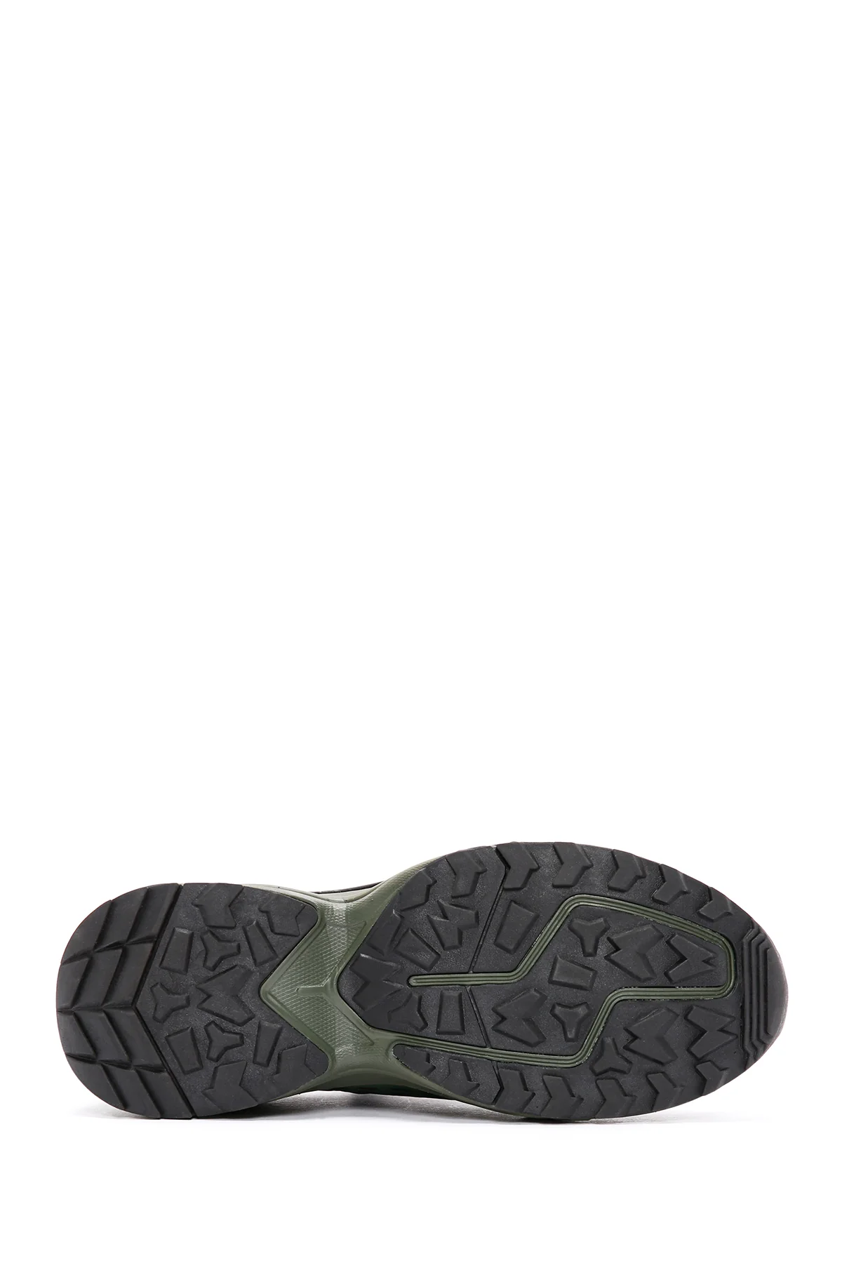 Erkek Haki Bağcık Mekanizmalı Kalın Tabanlı Deri Sneaker - Image 4