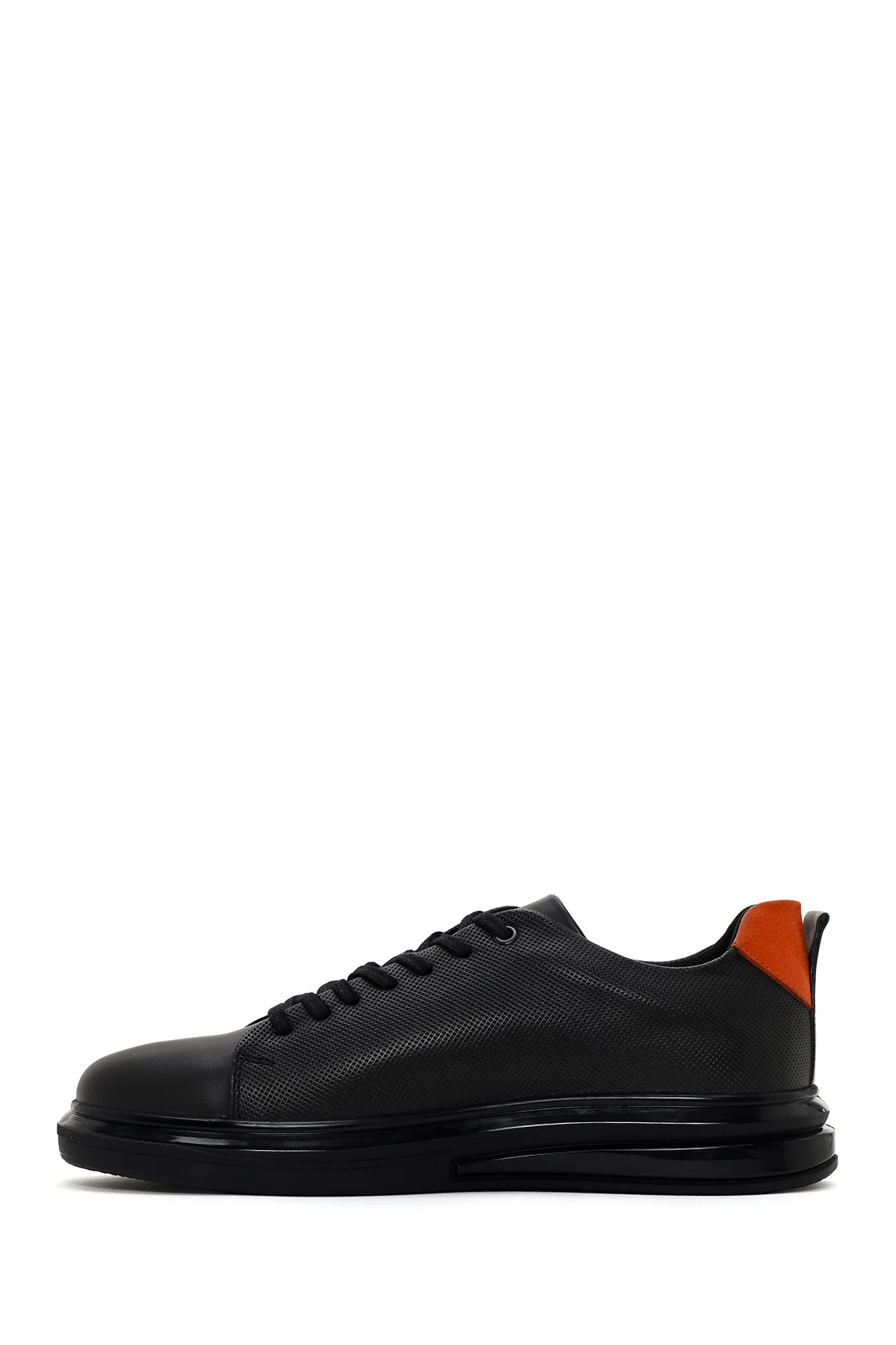 Erkek Haki Bağcıklı Deri Sneaker - Image 2