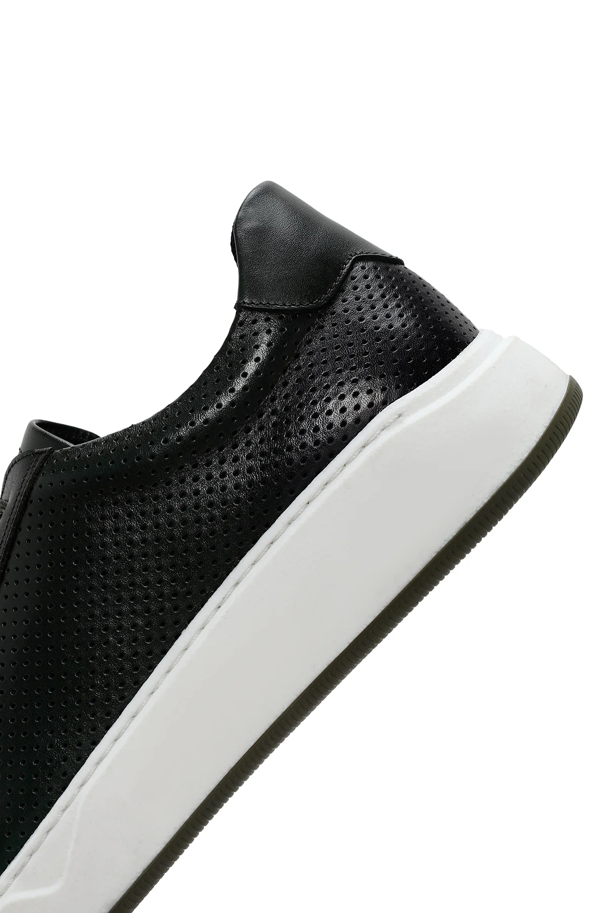 Erkek Haki Bağcıklı Kalın Tabanlı Deri Sneaker - Image 7