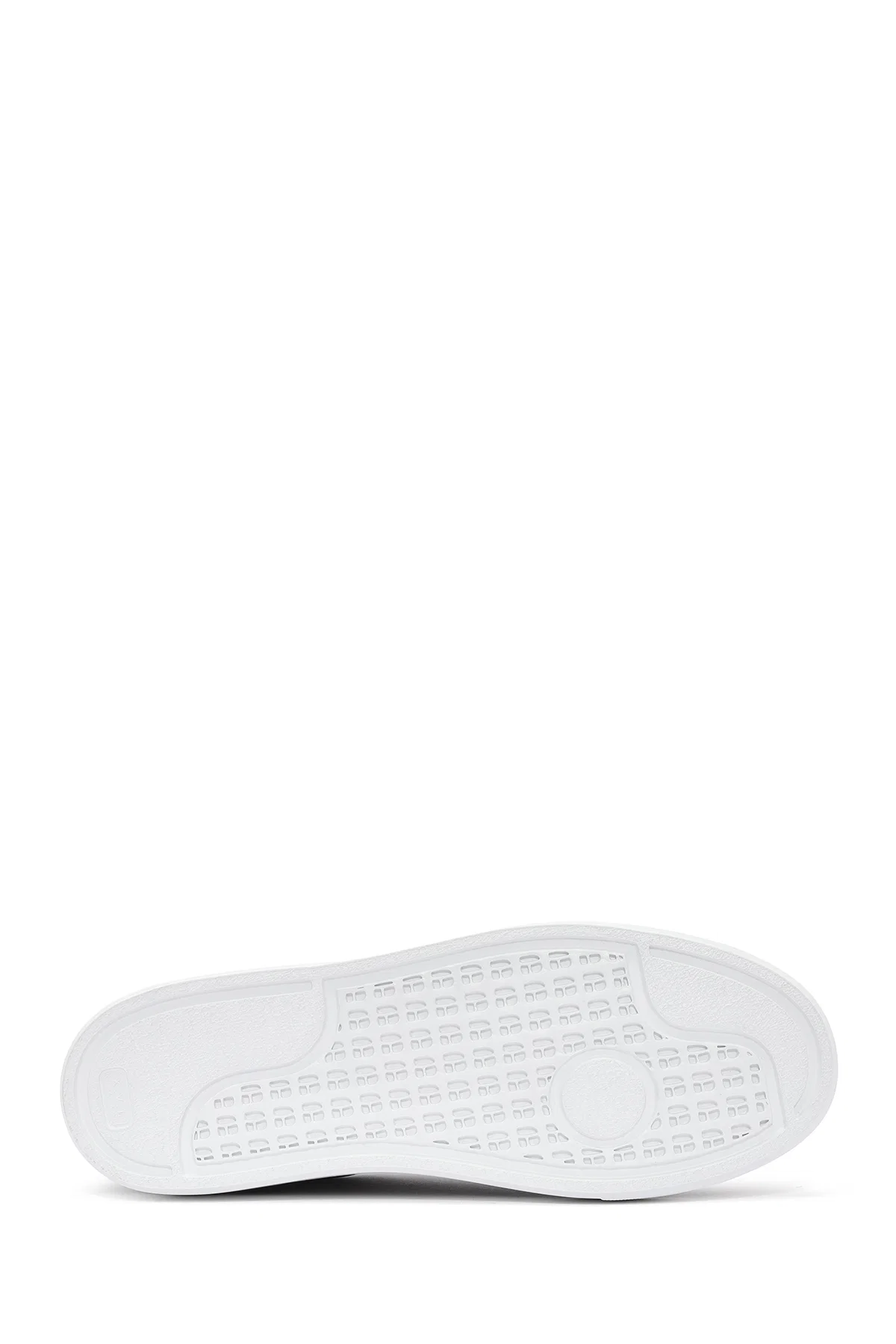 Erkek Haki Bağcıklı Kalın Tabanlı Deri Sneaker - Image 5