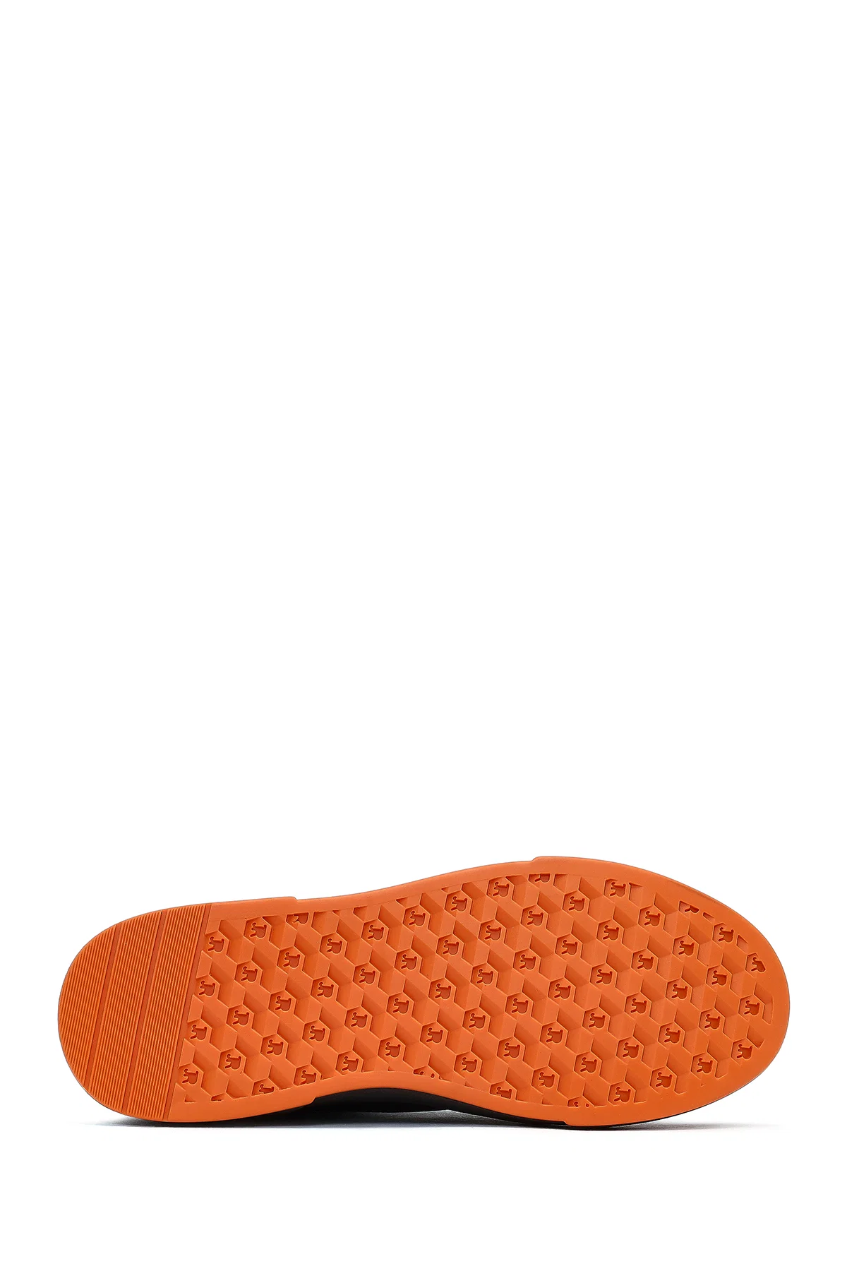 Erkek Haki Bağcıklı Kalın Tabanlı Deri Sneaker - Image 4