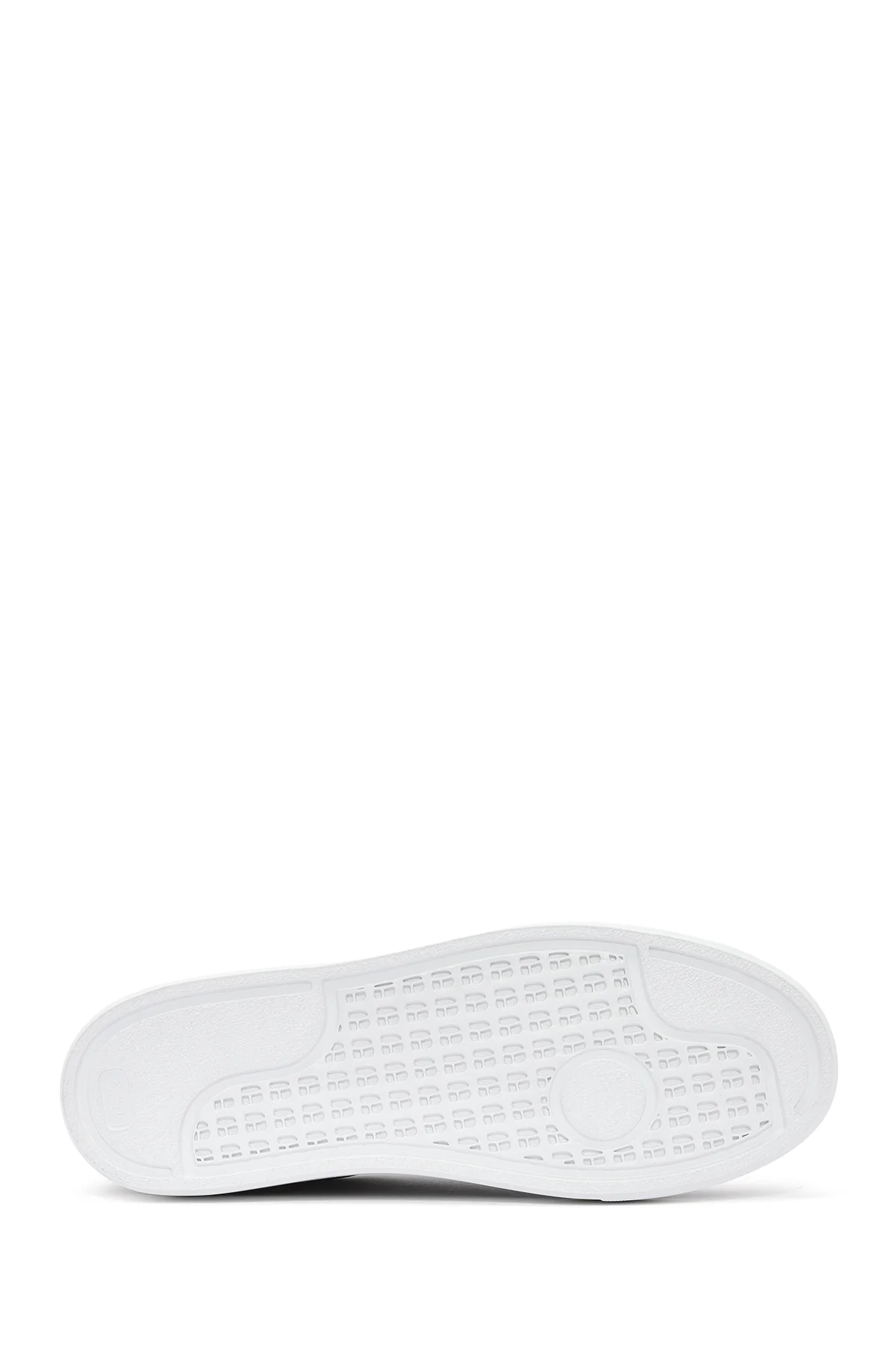 Erkek Haki Bağcıklı Kalın Tabanlı Deri Sneaker - Image 6