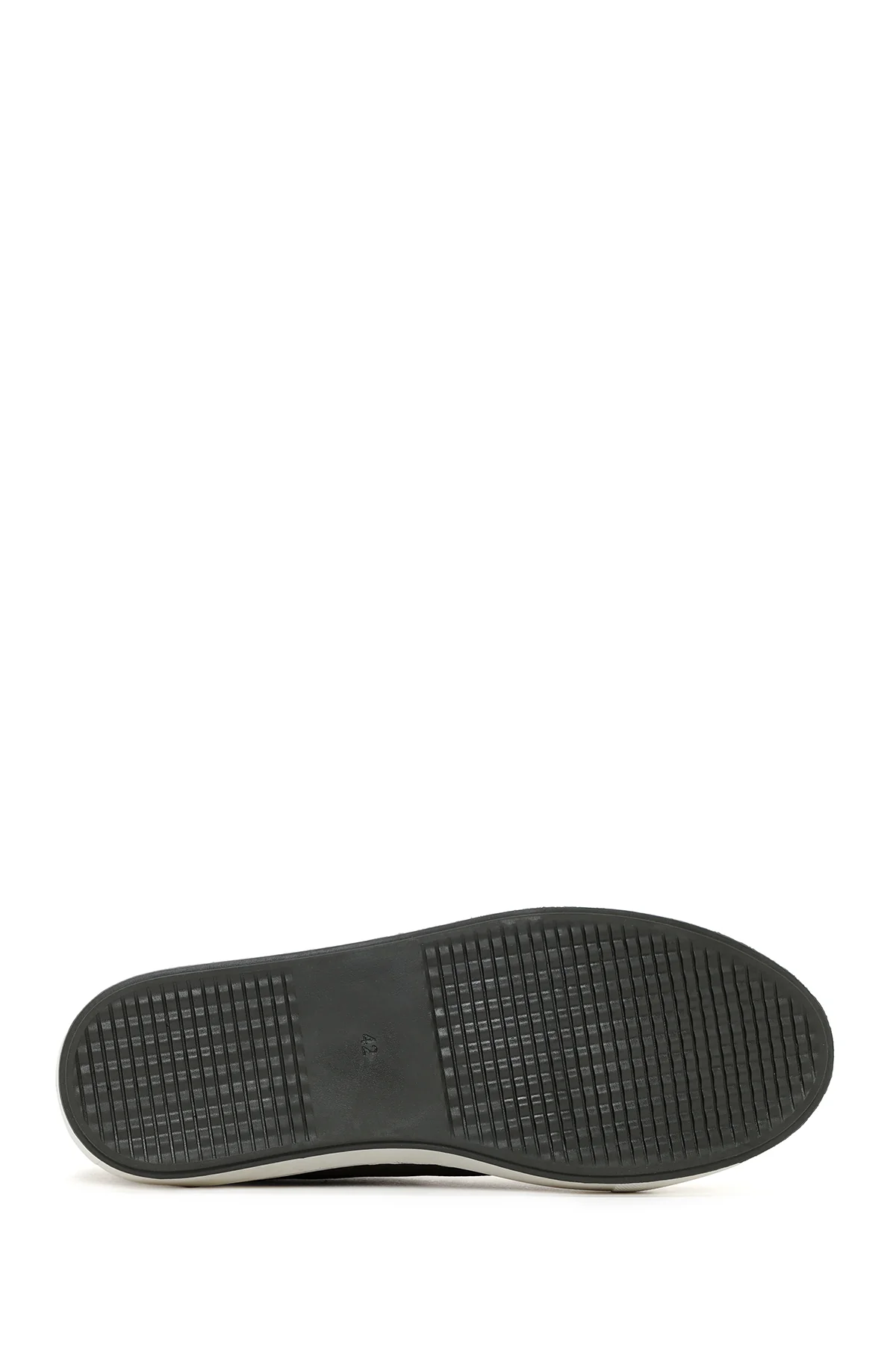 Erkek Haki Bağcıklı Nubuk Deri Sneaker - Image 4