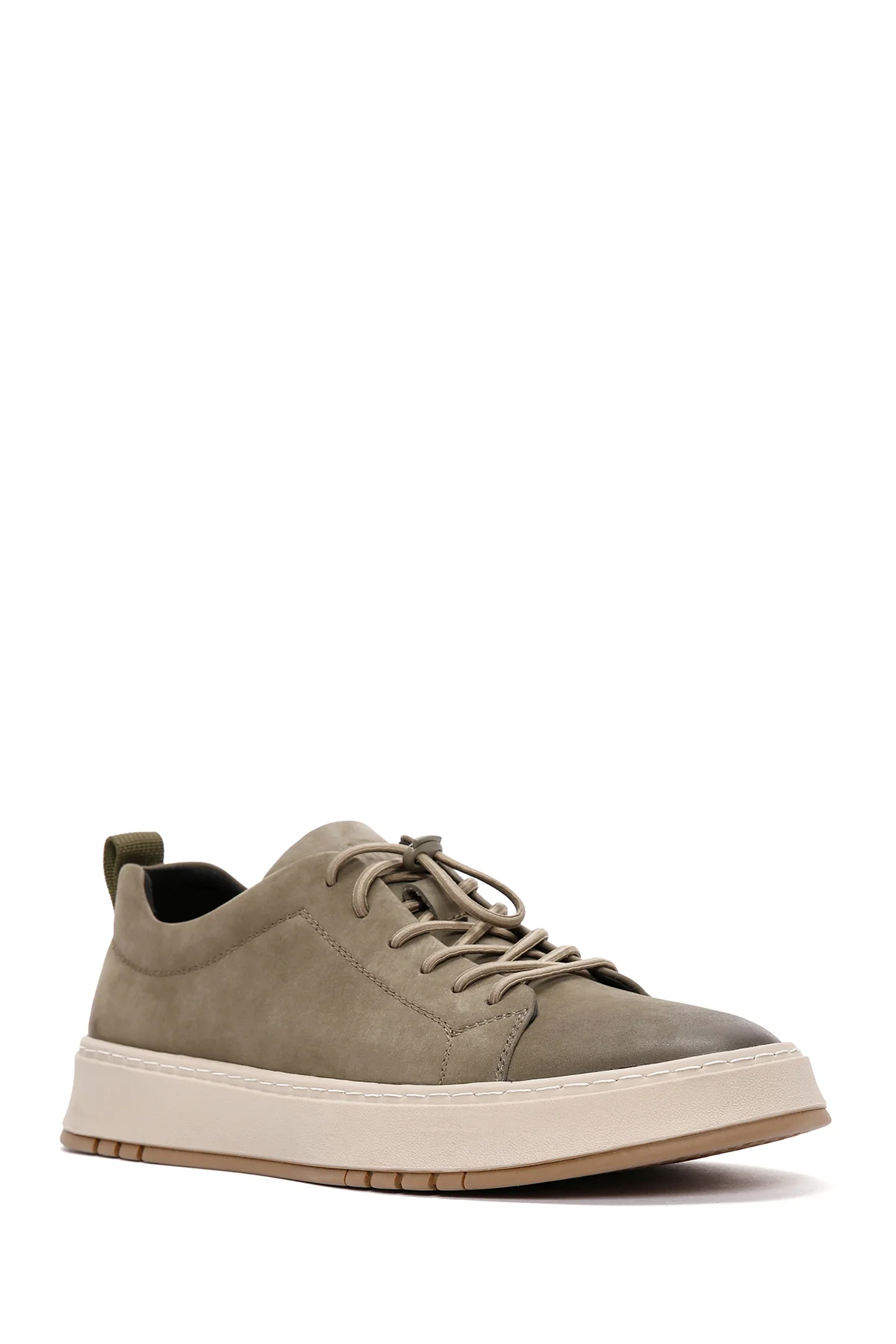 Erkek Haki Bağcıklı Nubuk Deri Sneaker - Image 7