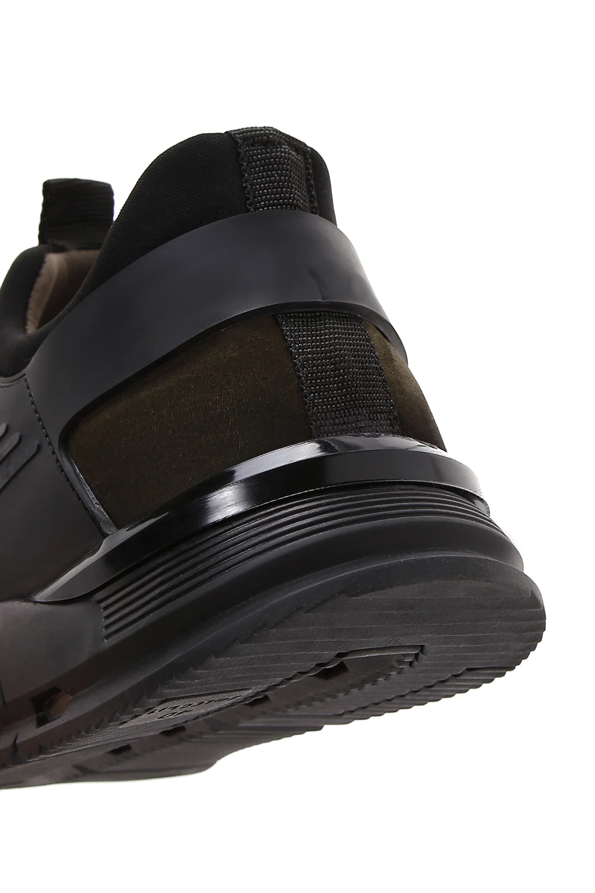 Erkek Haki Bağcıklı Nubuk Deri Sneaker - Image 9