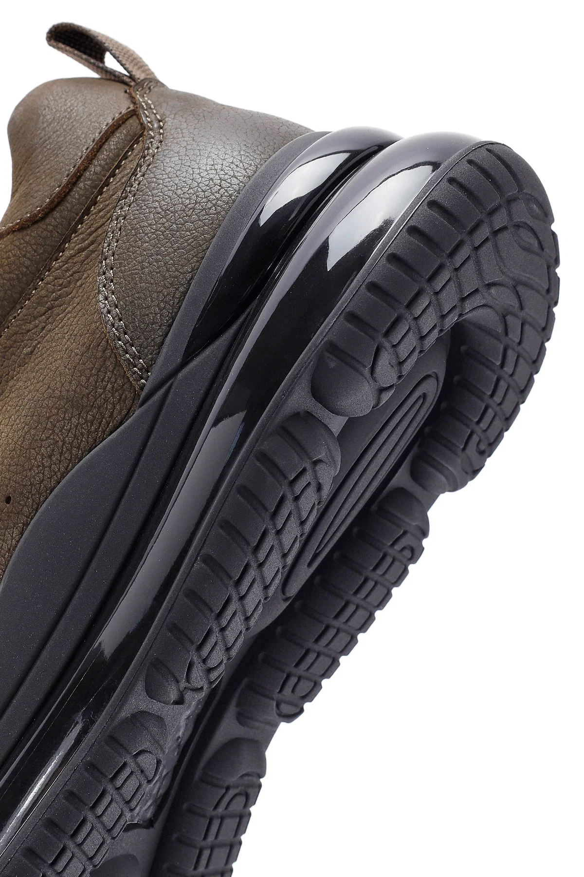 Erkek Haki Bağcıklı Nubuk Deri Sneaker - Image 8