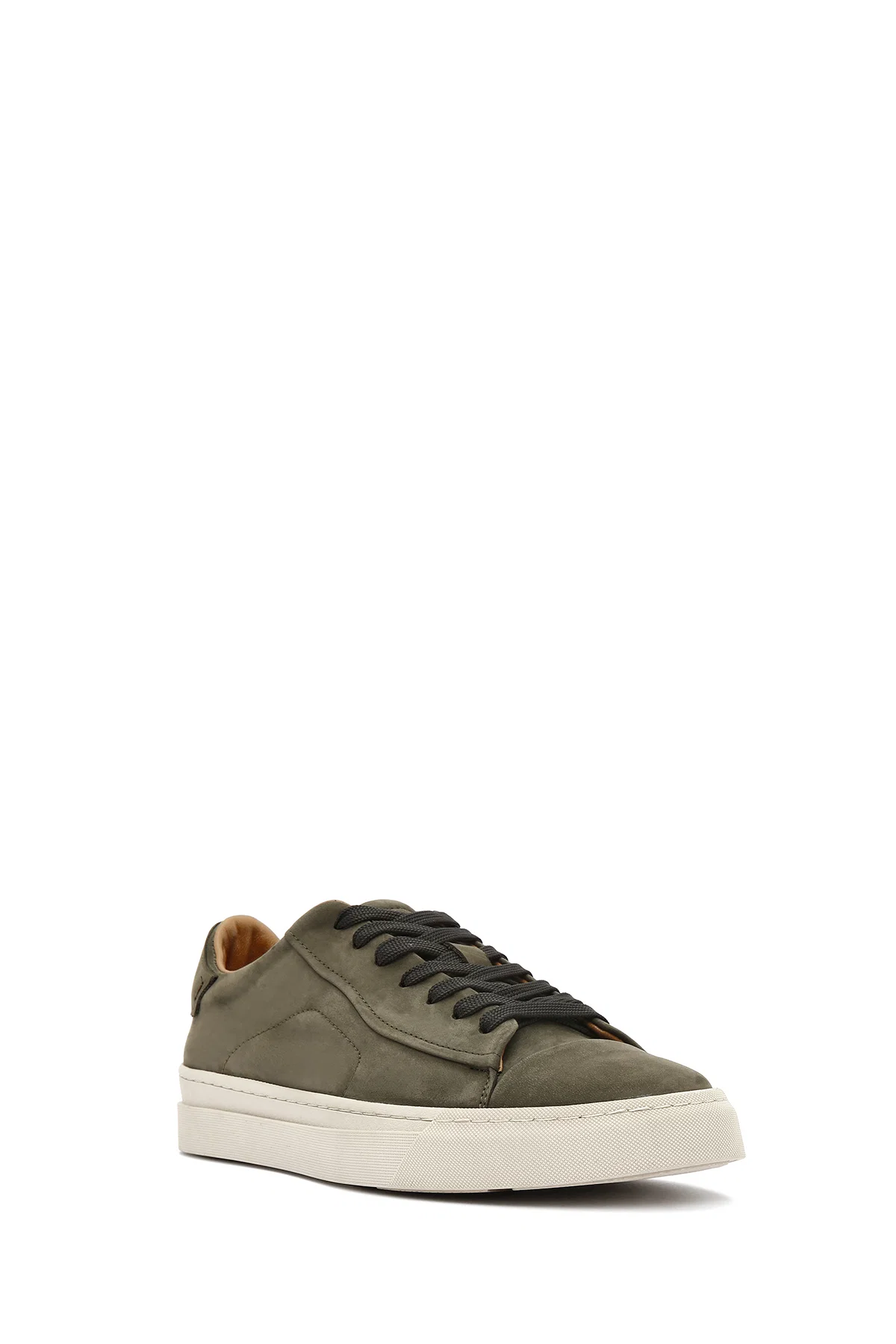 Erkek Haki Bağcıklı Nubuk Deri Sneaker - Image 6