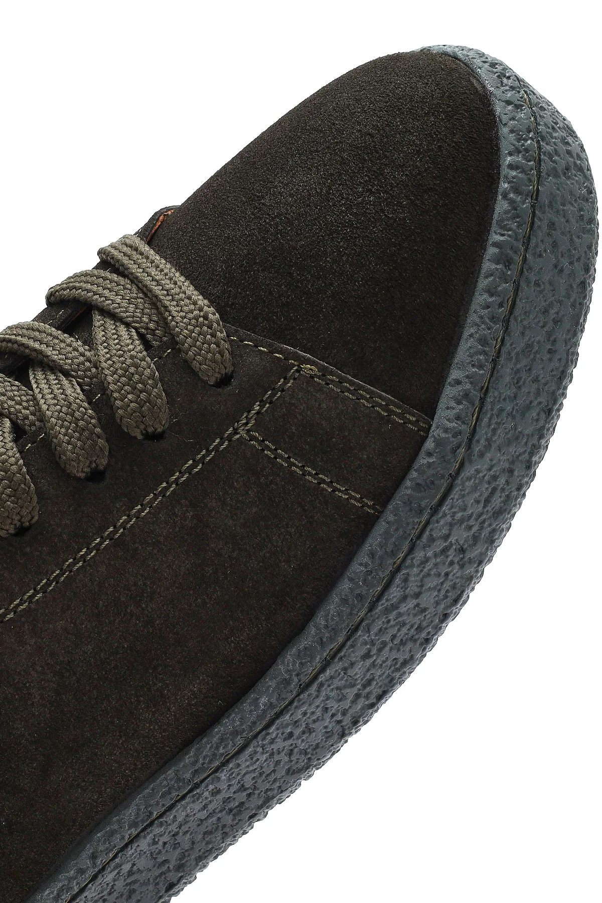 Erkek Haki Bağcıklı Süet Deri Sneaker - Image 8