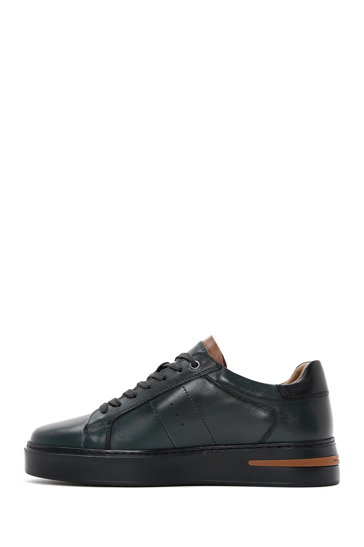 Erkek Haki Deri Sneaker - Image 2