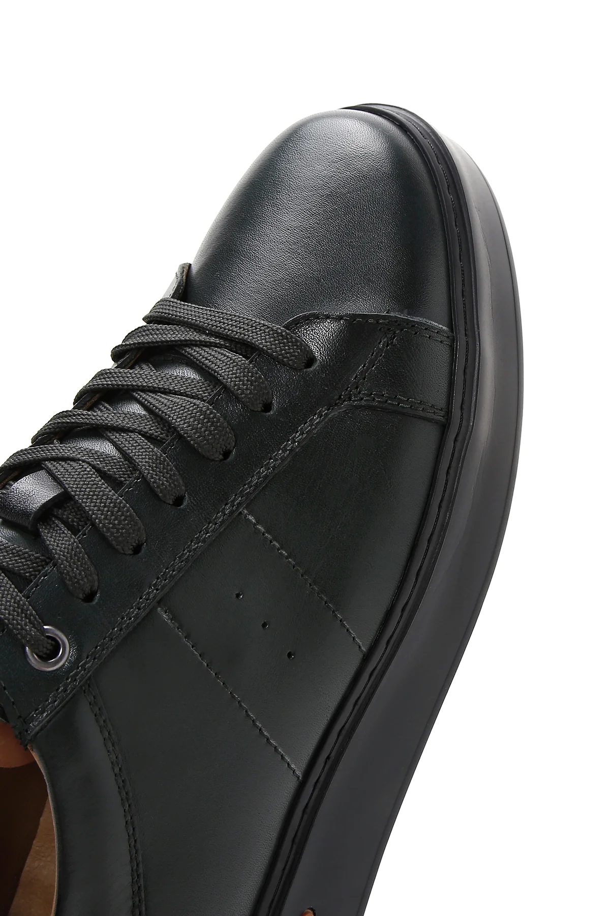 Erkek Haki Deri Sneaker - Image 9