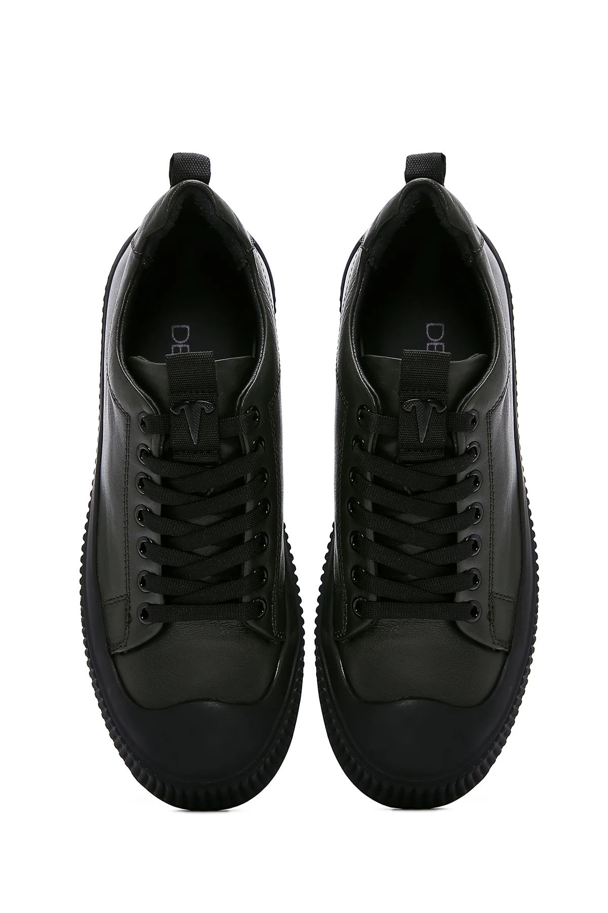 Erkek Haki Deri Sneaker - Image 6