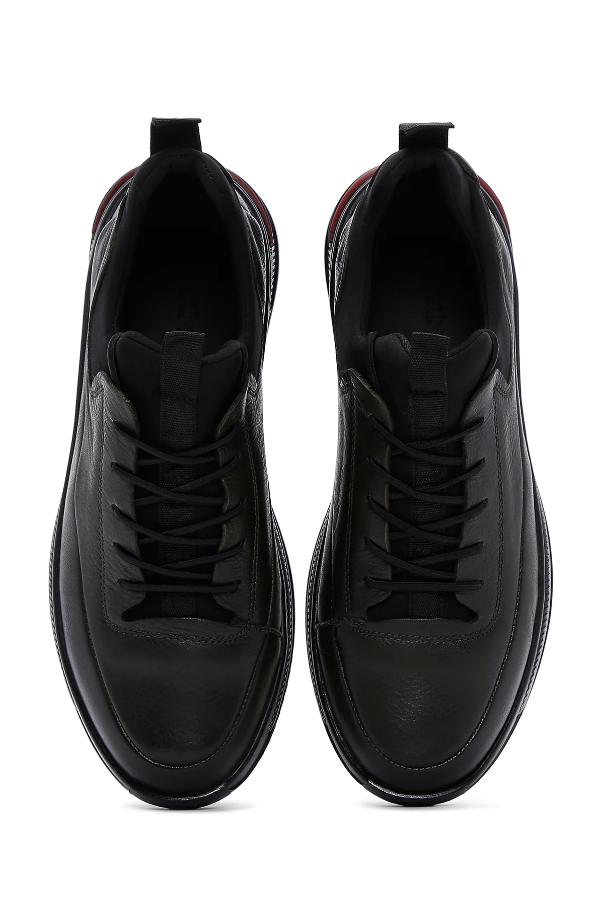 Erkek Haki Deri Sneaker - Image 6