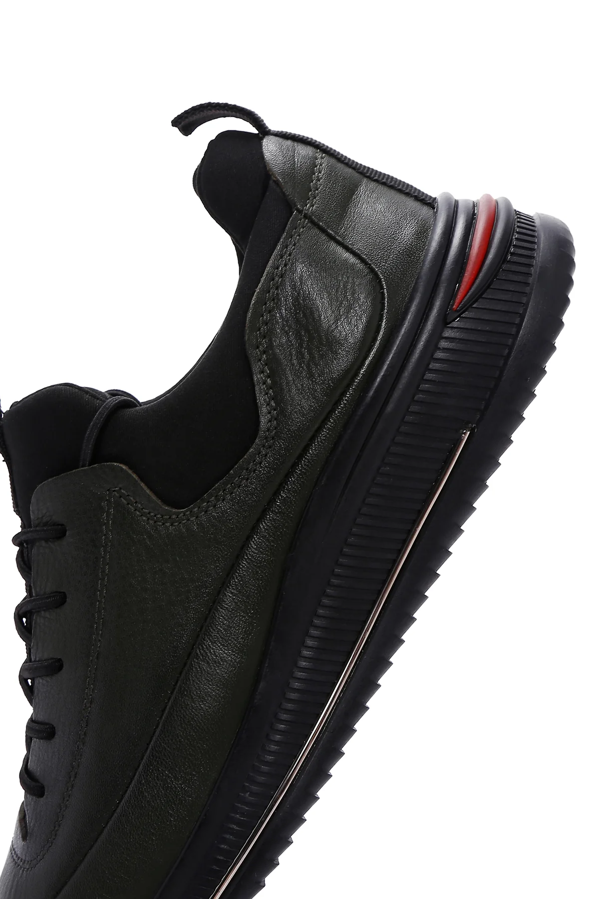 Erkek Haki Deri Sneaker - Image 7