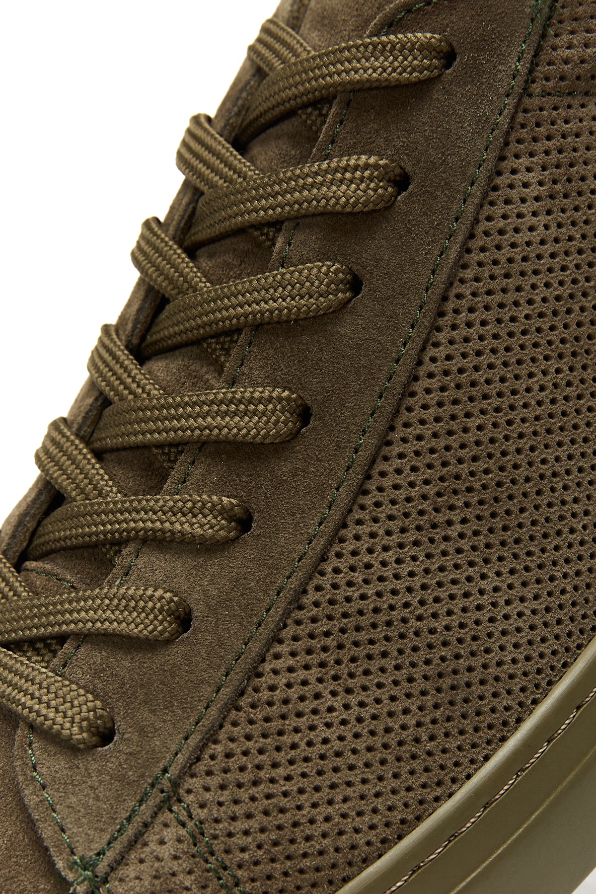 Erkek Haki Deri Süet Sneaker - Image 8