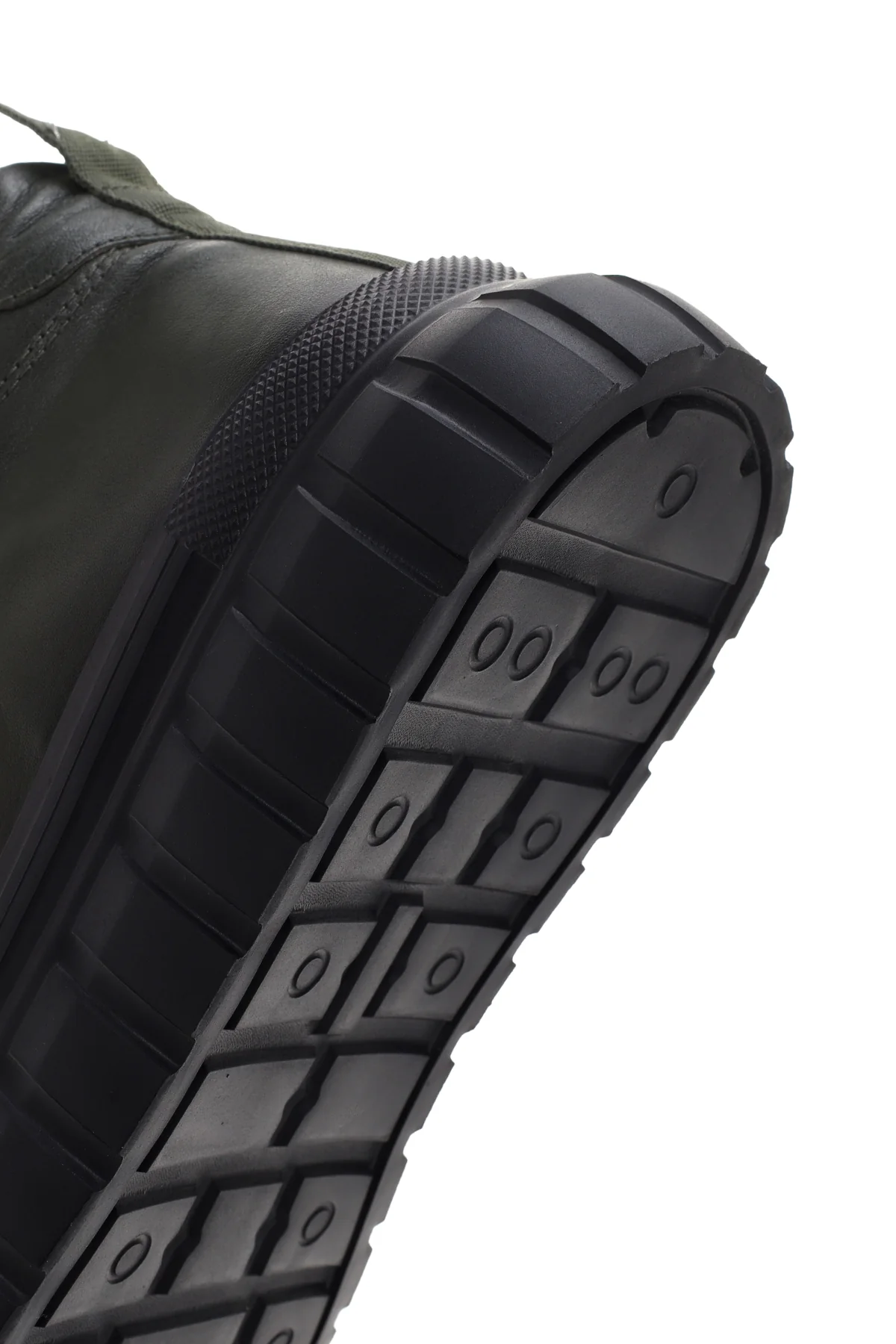 Erkek Haki Kalın Tabanlı Deri Blekli Sneaker Bot - Image 8