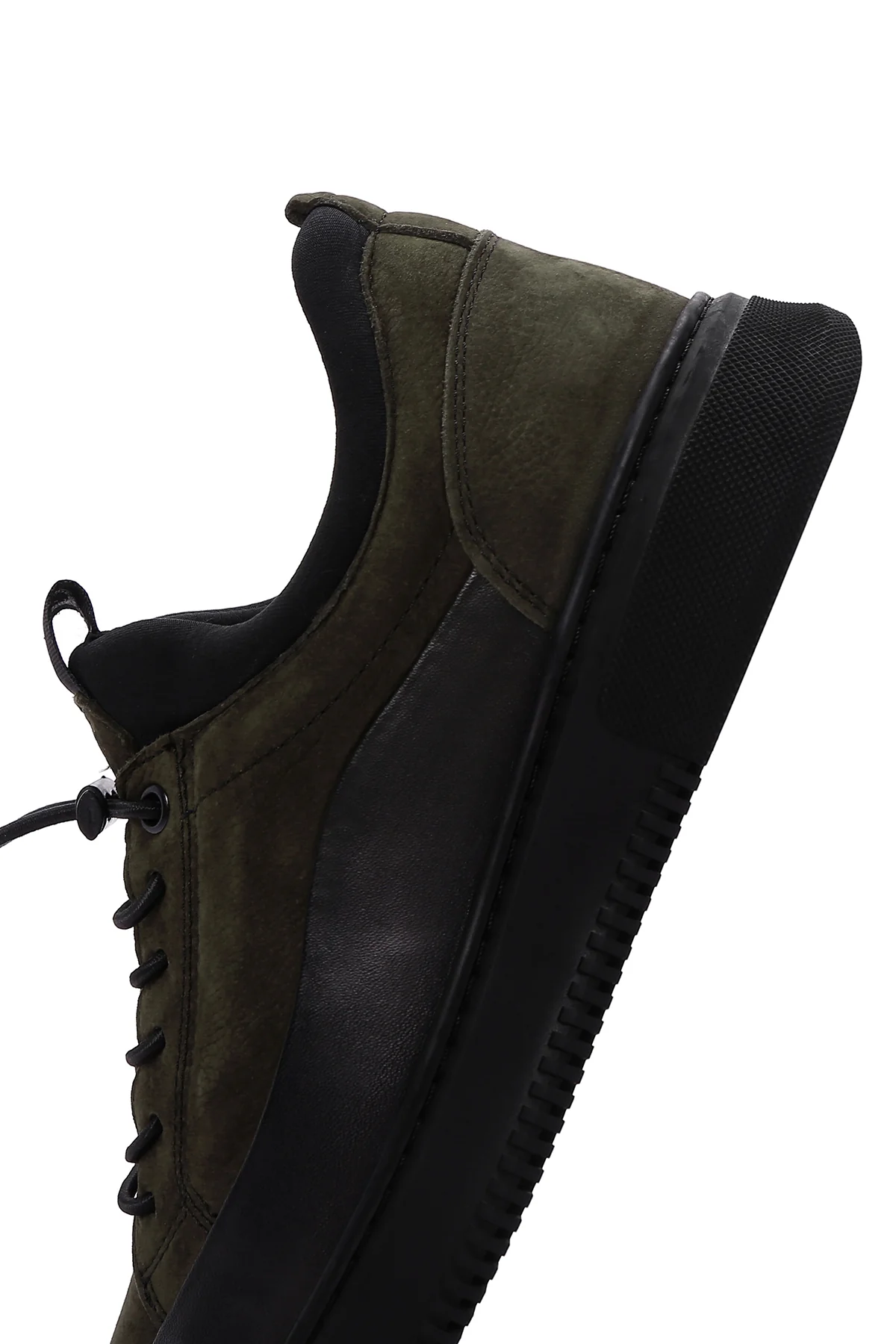 Erkek Haki Nubuk Deri Sneaker - Image 7