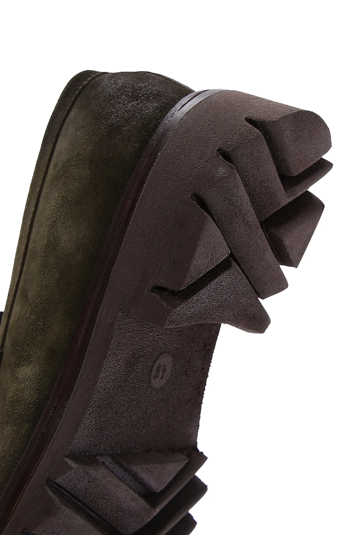 Erkek Haki Süet Deri Casual Loafer - Image 8