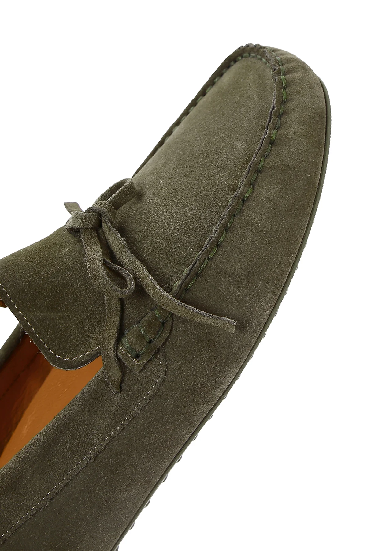 Erkek Haki Süet Deri Casual Loafer - Image 7