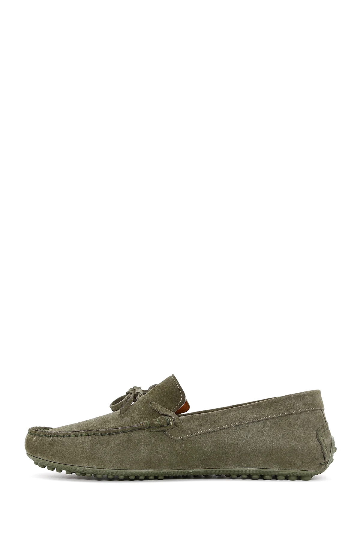 Erkek Haki Süet Deri Casual Loafer - Image 2