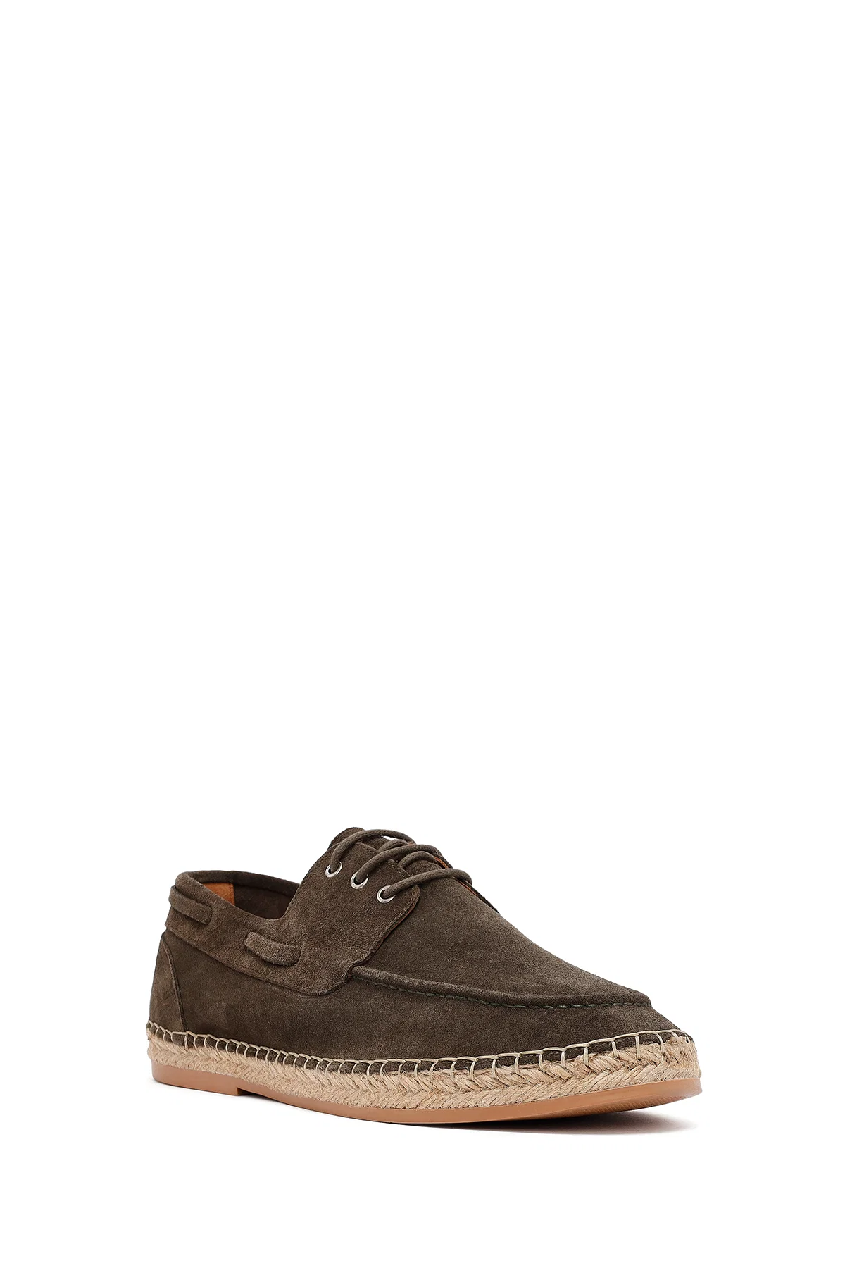 Erkek Haki Süet Deri Espadril - Image 6