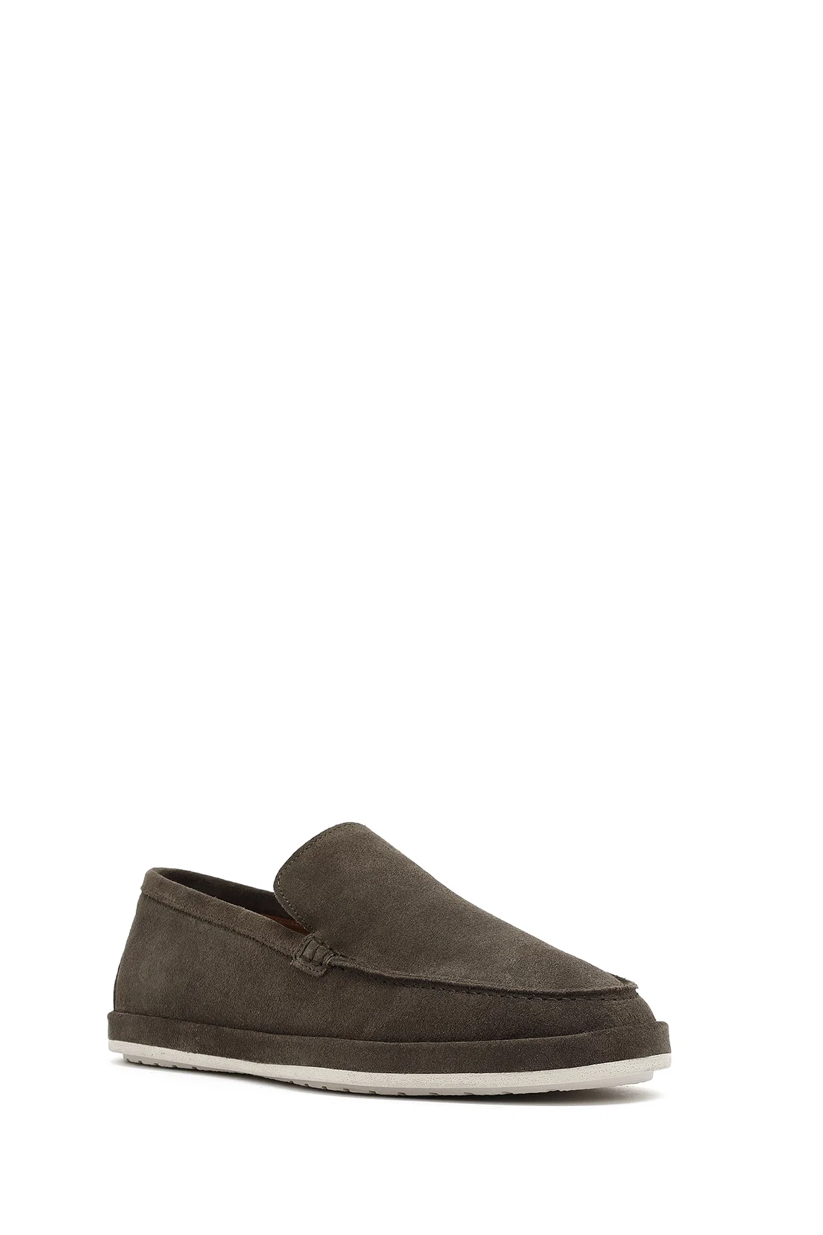 Erkek Haki Süet Deri Loafer - Image 6