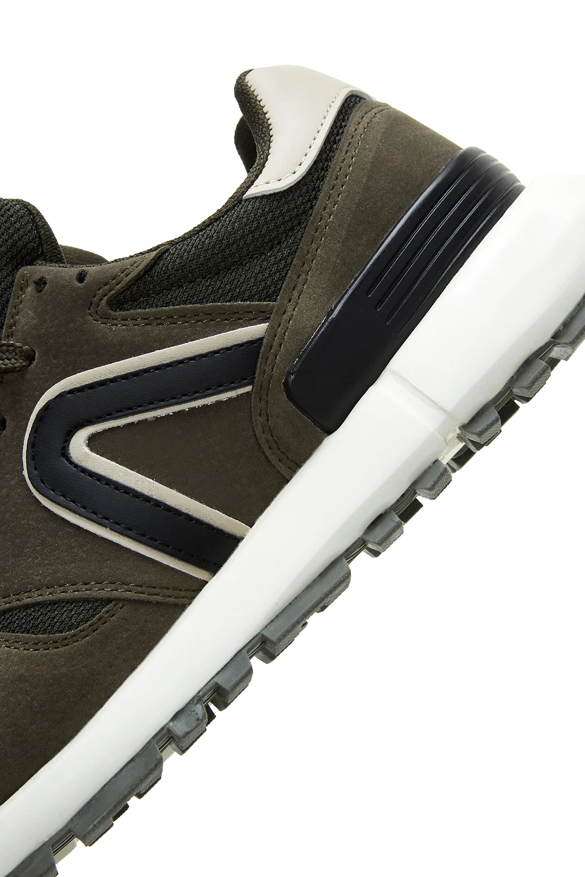 Erkek Haki Süet Deri Sneaker - Image 7