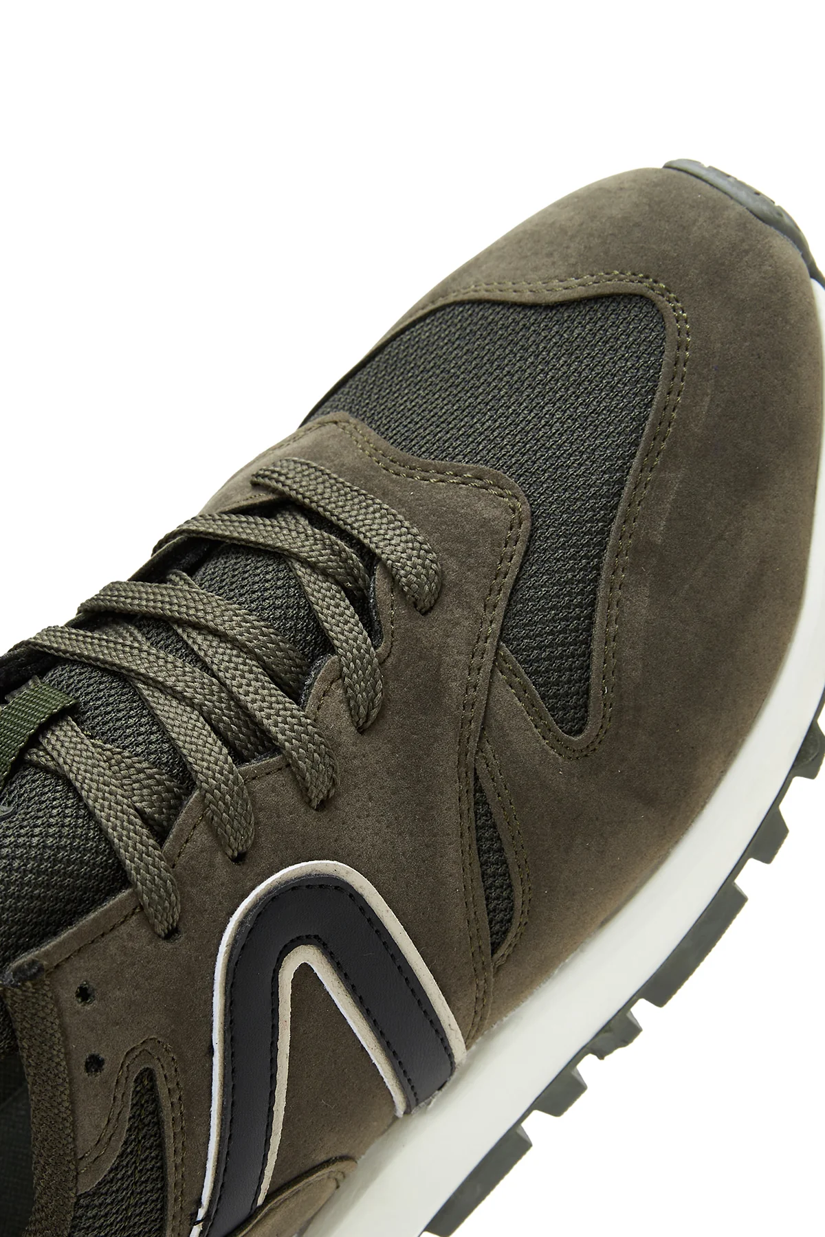 Erkek Haki Süet Deri Sneaker - Image 8
