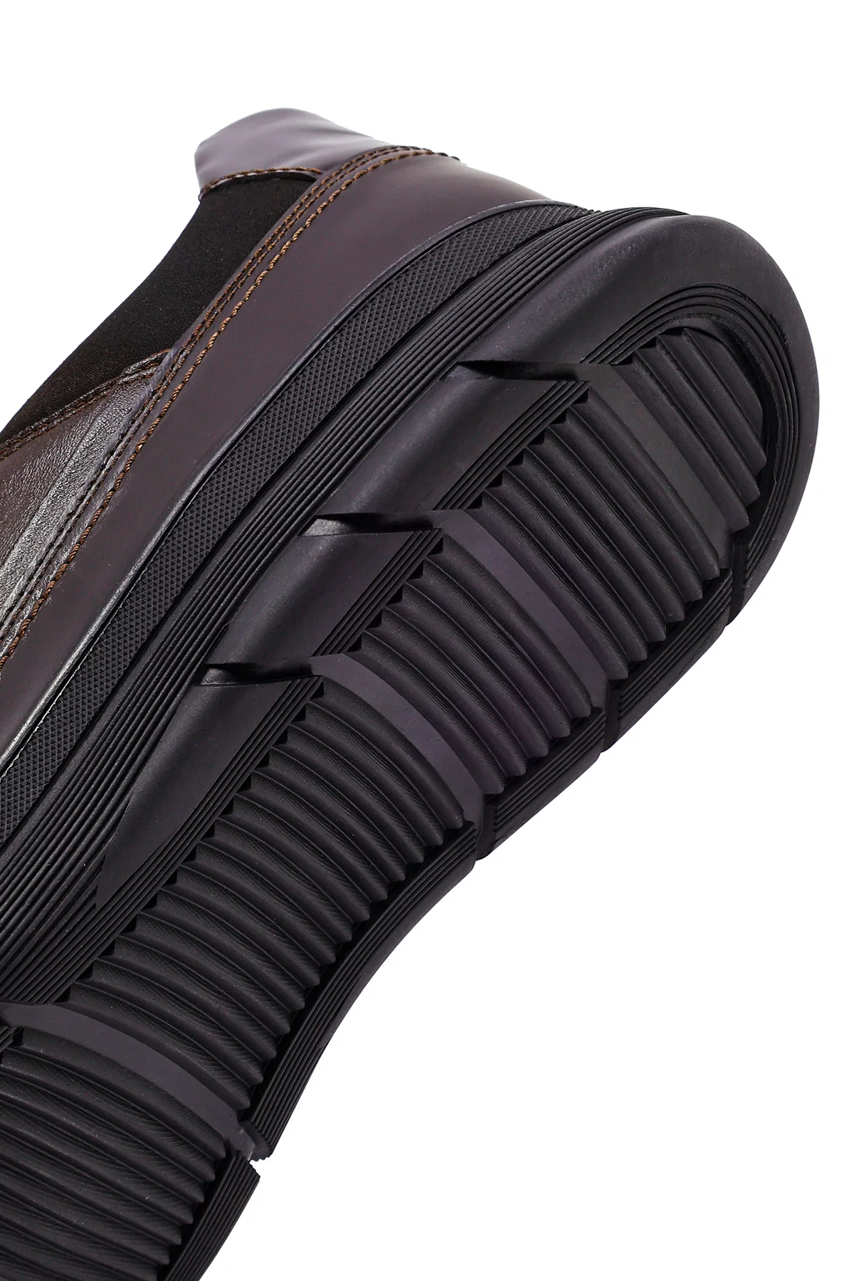 Erkek Kahverengi Bağcıklı Deri Casual Sneaker - Image 11