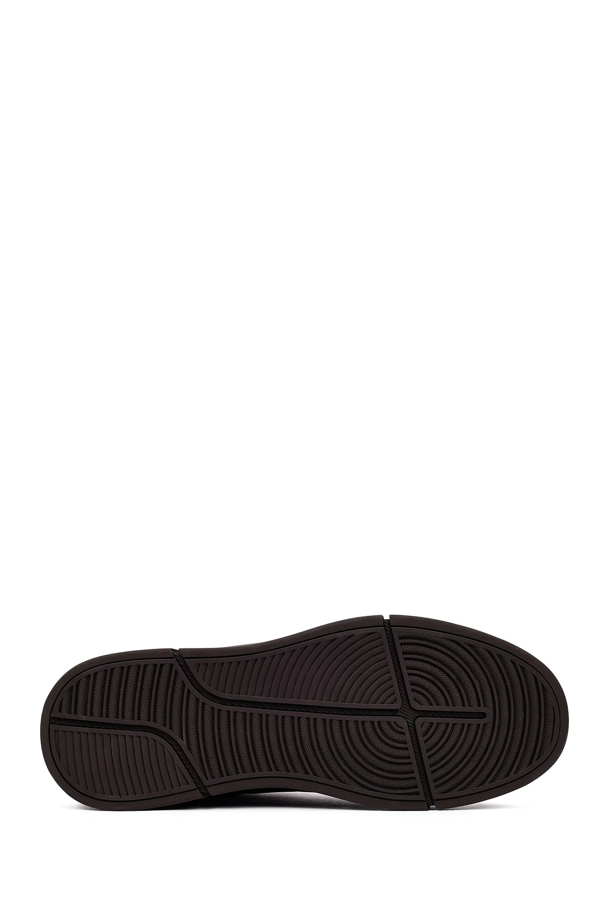 Erkek Kahverengi Bağcıklı Deri Casual Sneaker - Image 4
