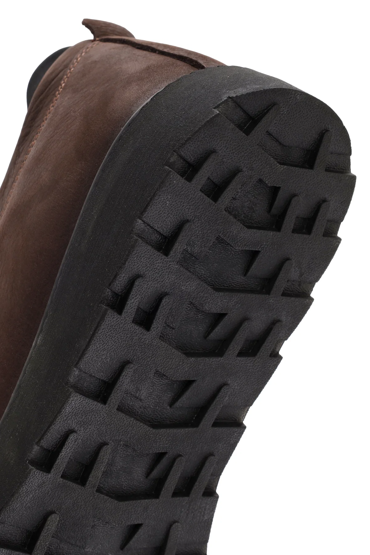 Erkek Kahverengi Bağcıklı Deri Sneaker - Image 8