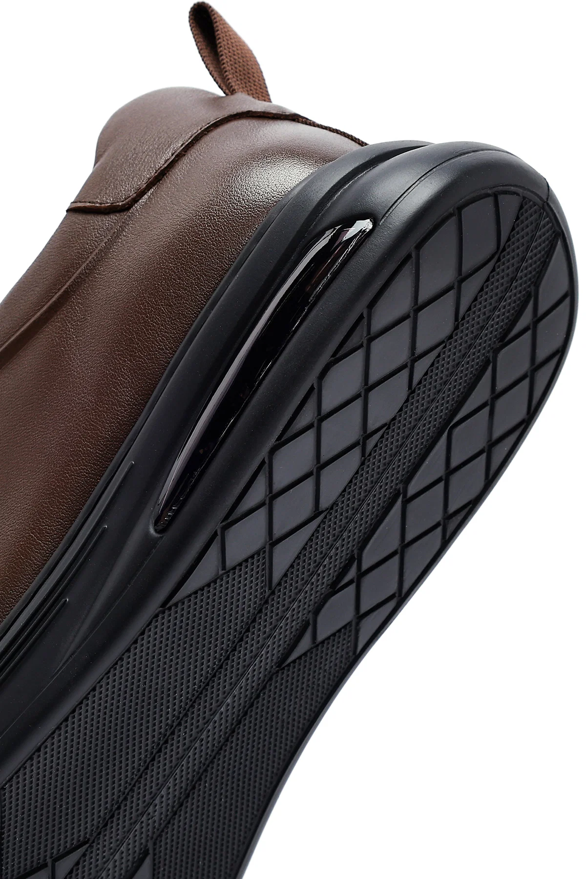 Erkek Kahverengi Bağcıklı Deri Sneaker - Image 11