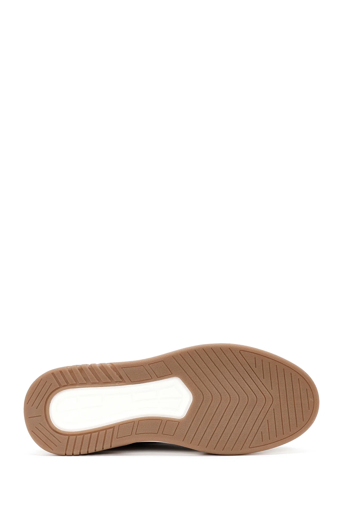 Erkek Kahverengi Bağcıklı Kalın Tabanlı Deri Sneaker - Image 4
