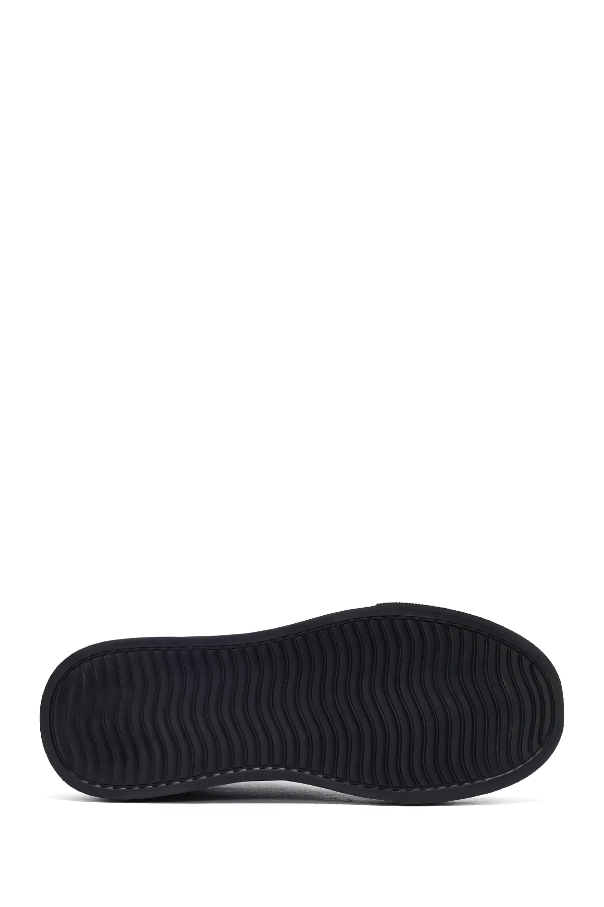 Erkek Kahverengi Bağcıklı Kalın Tabanlı Deri Sneaker - Image 4