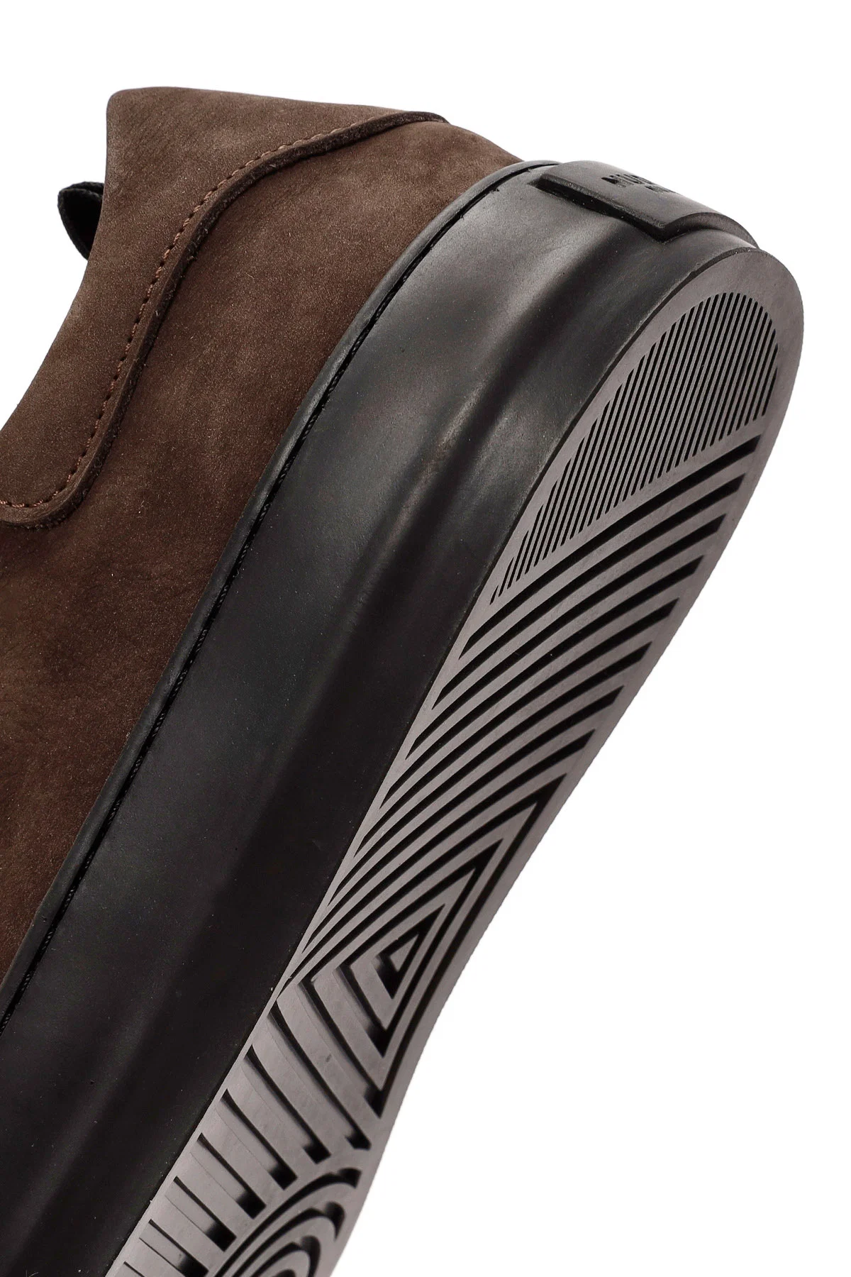 Erkek Kahverengi Bağcıklı Nubuk Deri Sneaker - Image 8