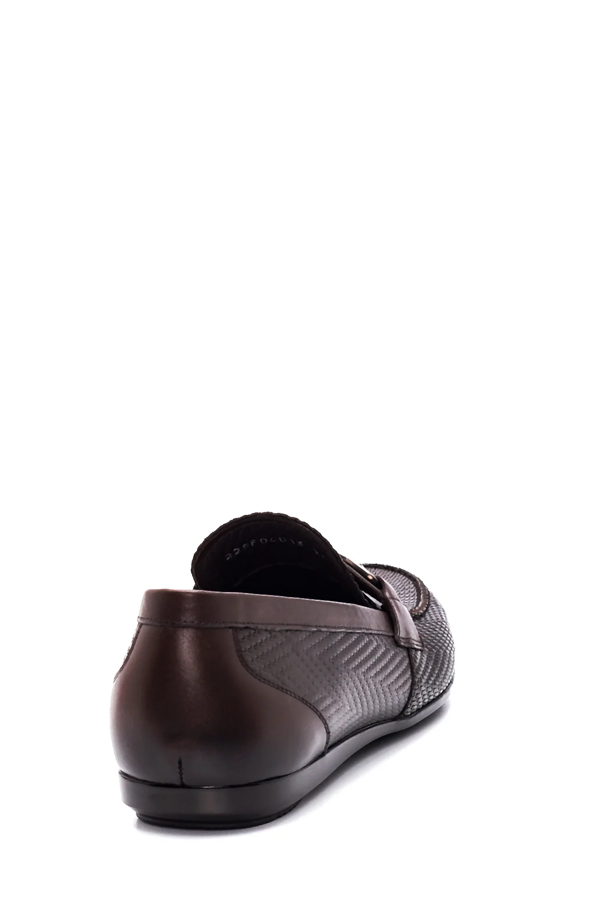 Erkek Kahverengi Deri Baskılı Casual Loafer - Image 5