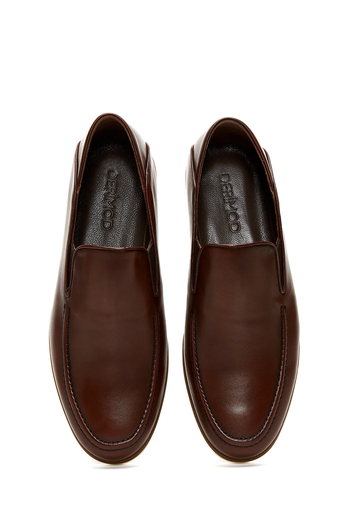 Erkek Kahverengi Deri Casual Loafer - Image 6